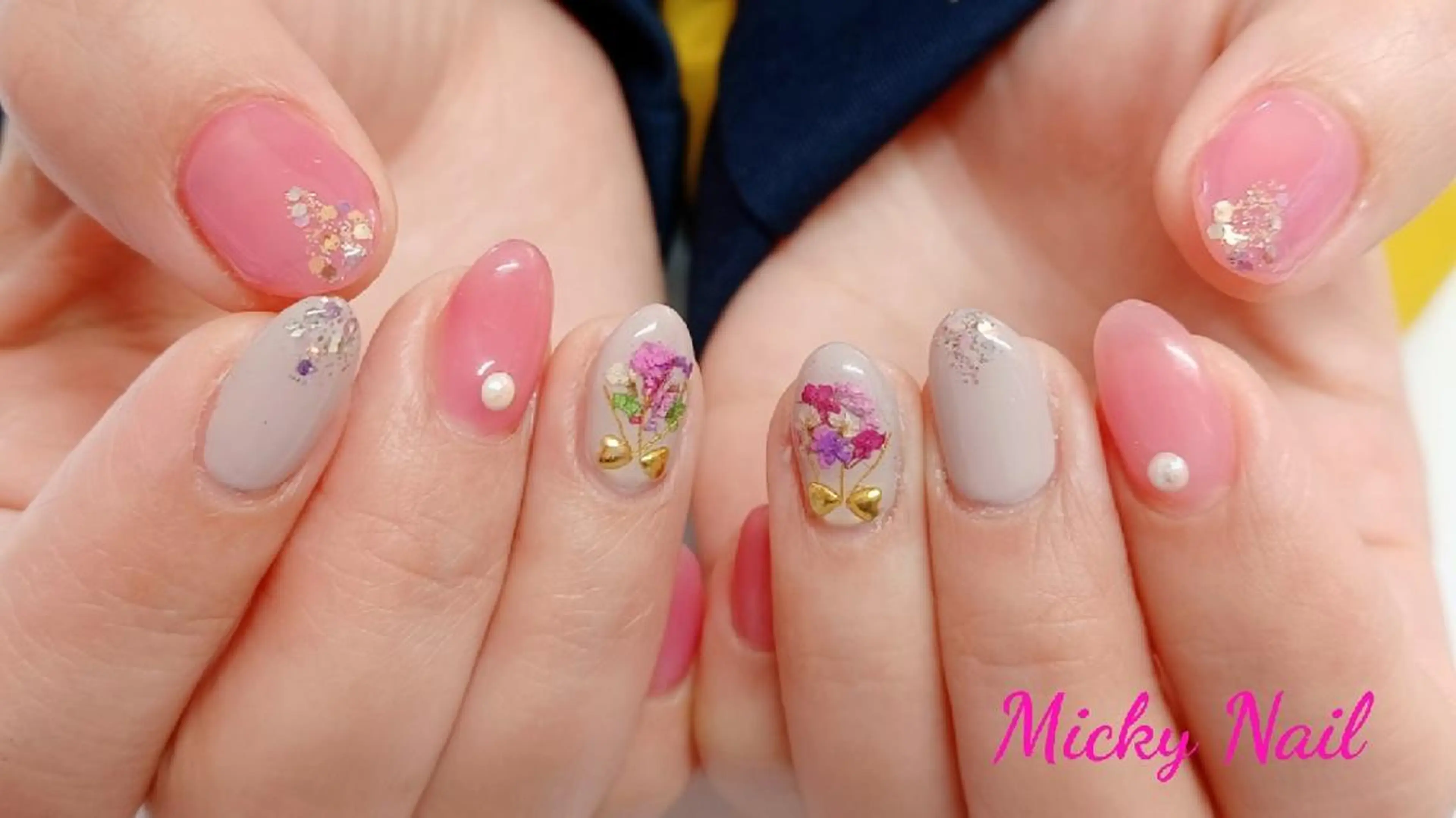 ネイル アートネイル 春ネイル Micky nail chikushinoのネイルデザイン