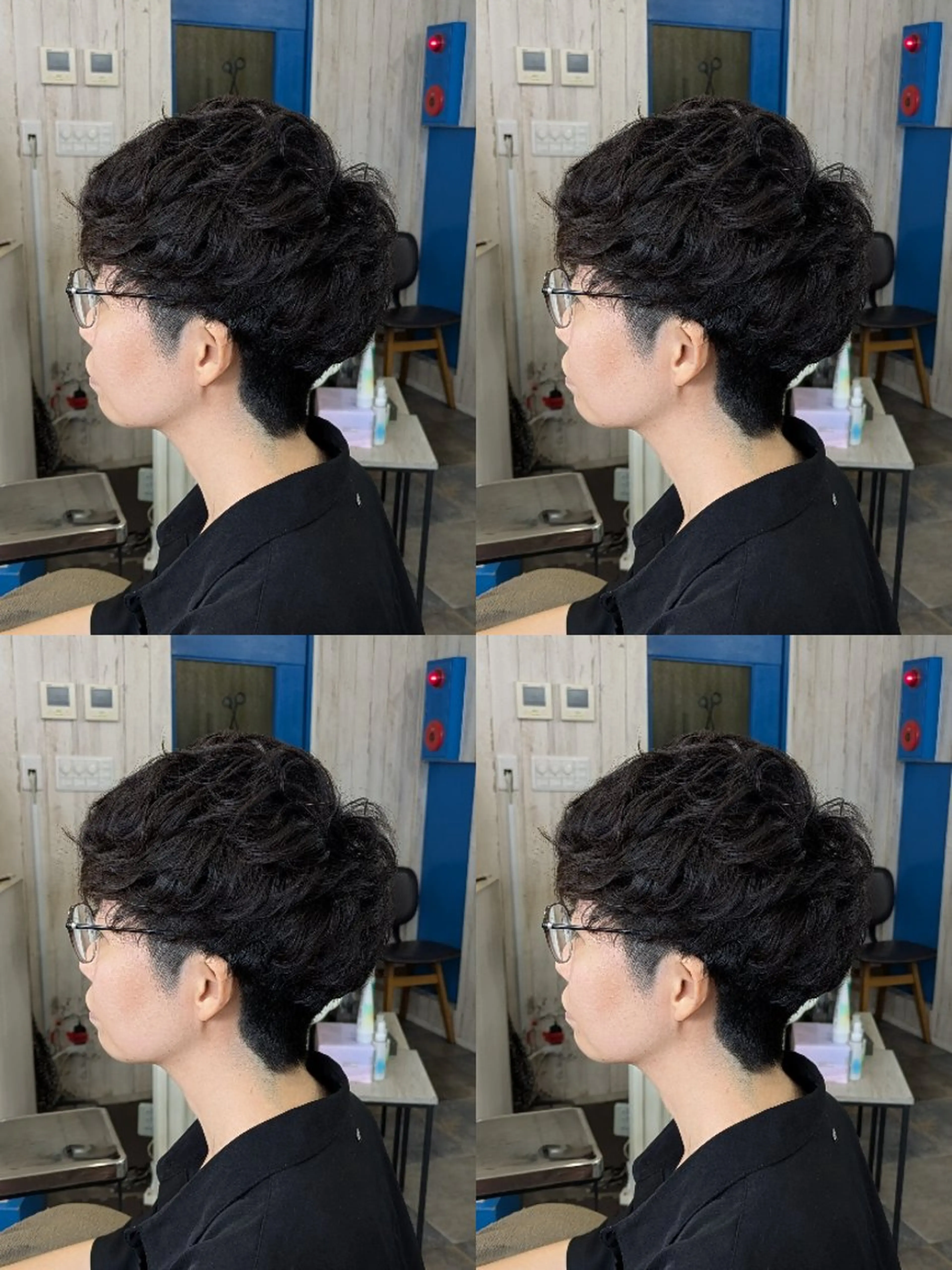 メンズ パーマ アップバング センターパート フェードカット メンズ韓国風 韓国マッシュ カット パーマ トリートメント メンズパーマ/顔周り レイヤー店長えのもとのヘアスタイル