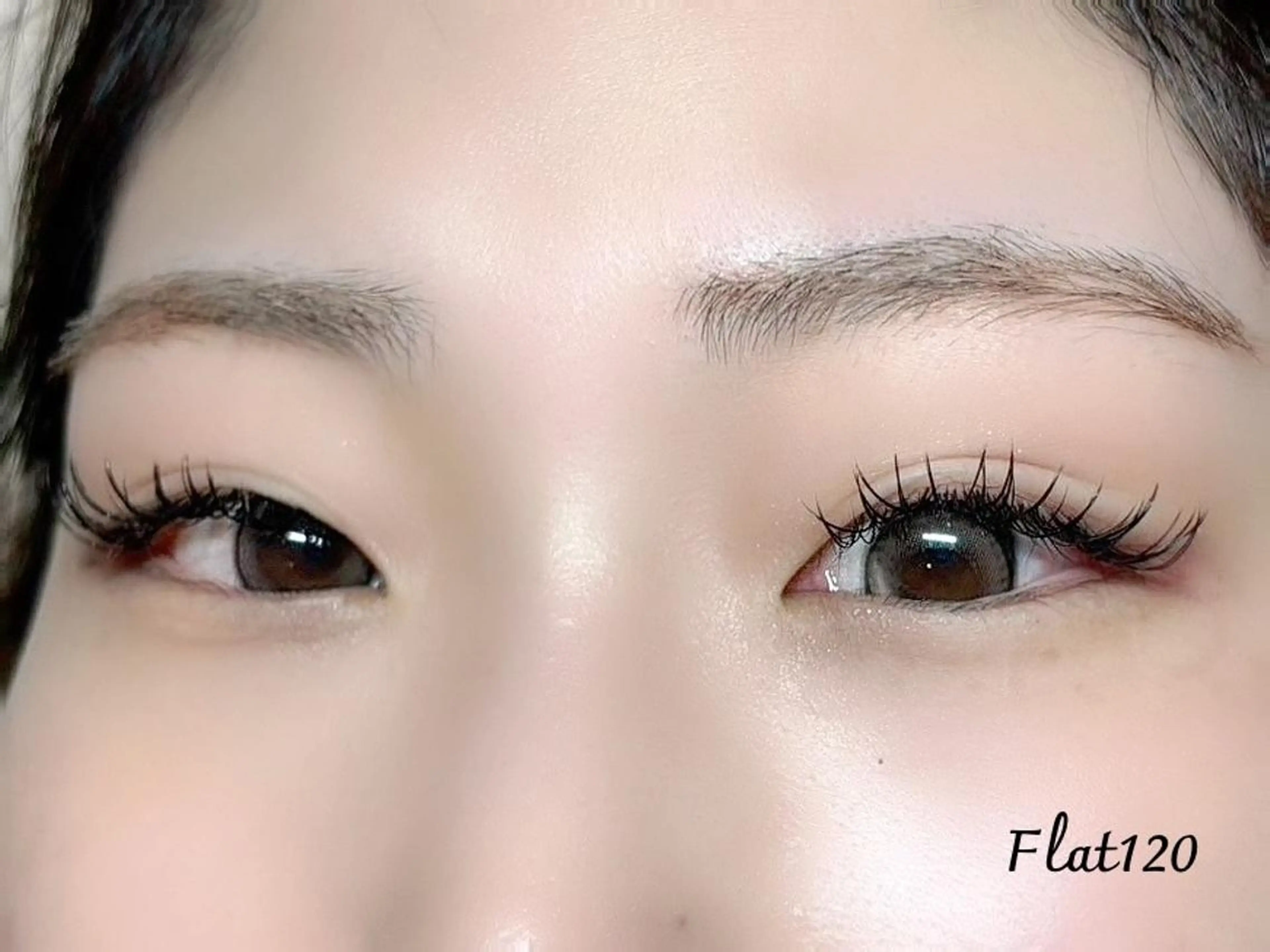 マツエク・マツパ フラットラッシュ 安田 栞乃音のマツエク・マツパデザイン