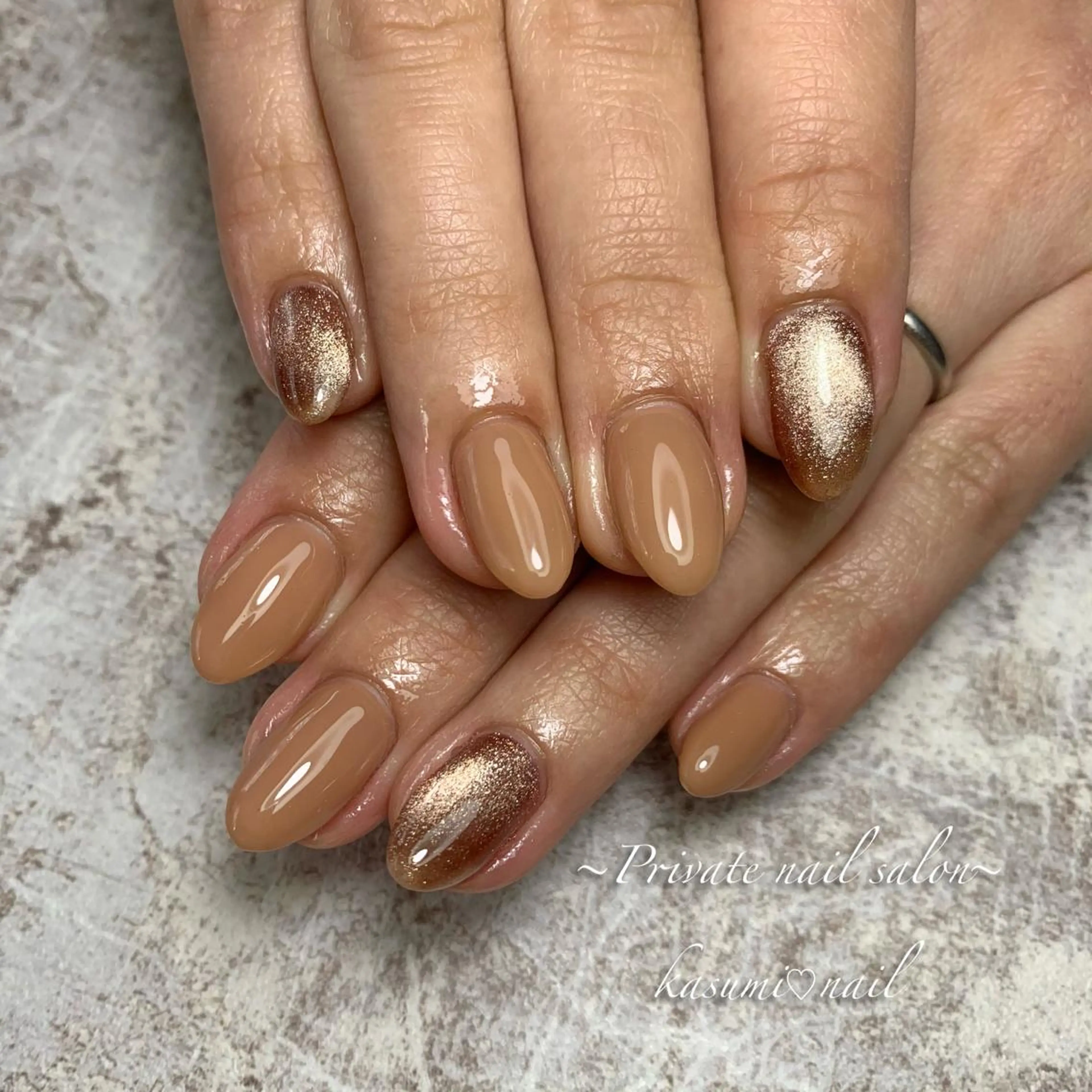 ネイル マグネットネイル ミラーネイル ニュアンスネイル KASUMI♡ Nailのネイルデザイン