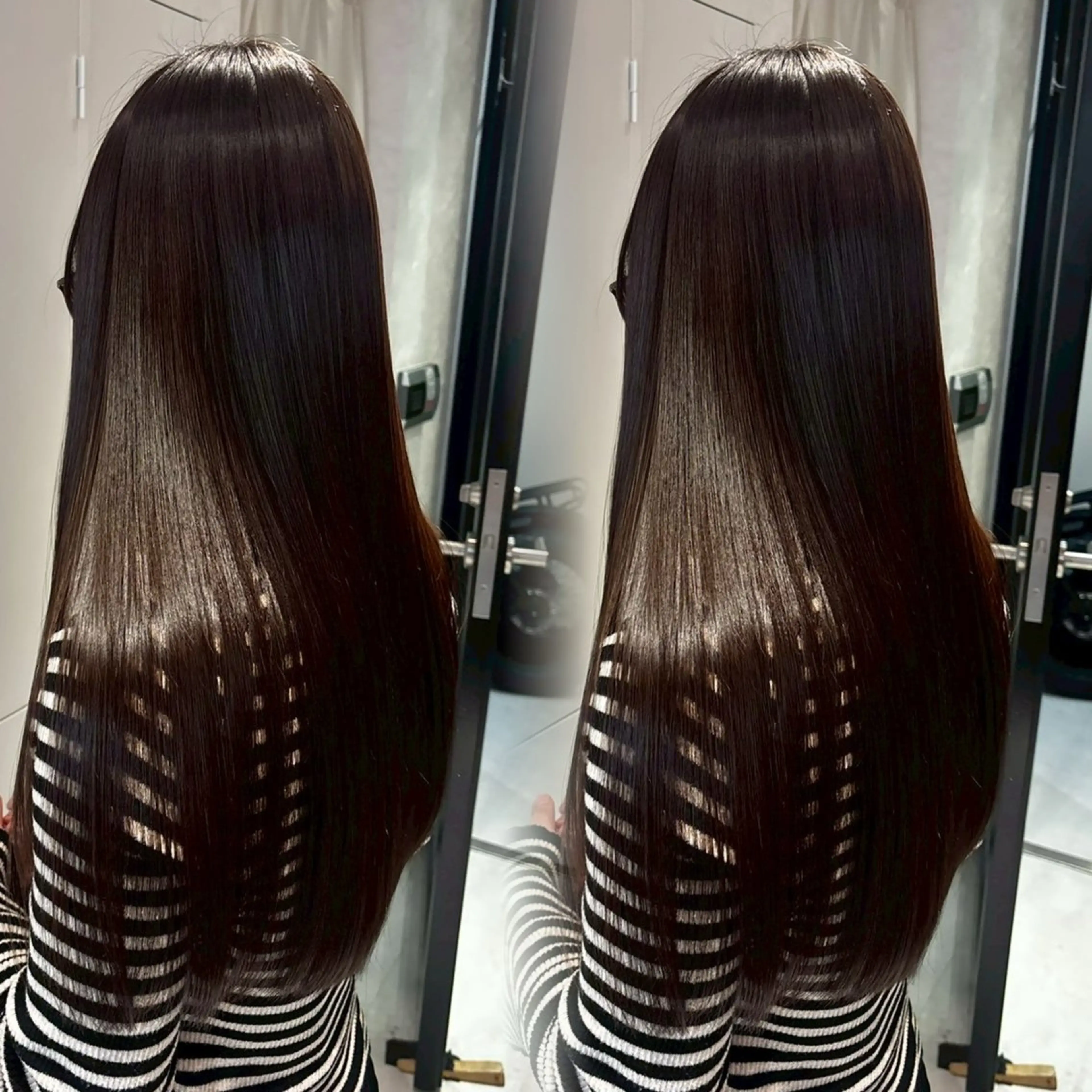 セミロング カラー カット ヘアカラー 縮毛矯正 トリートメント 髪質改善/美髪矯正 艶髪/Takutoのヘアスタイル