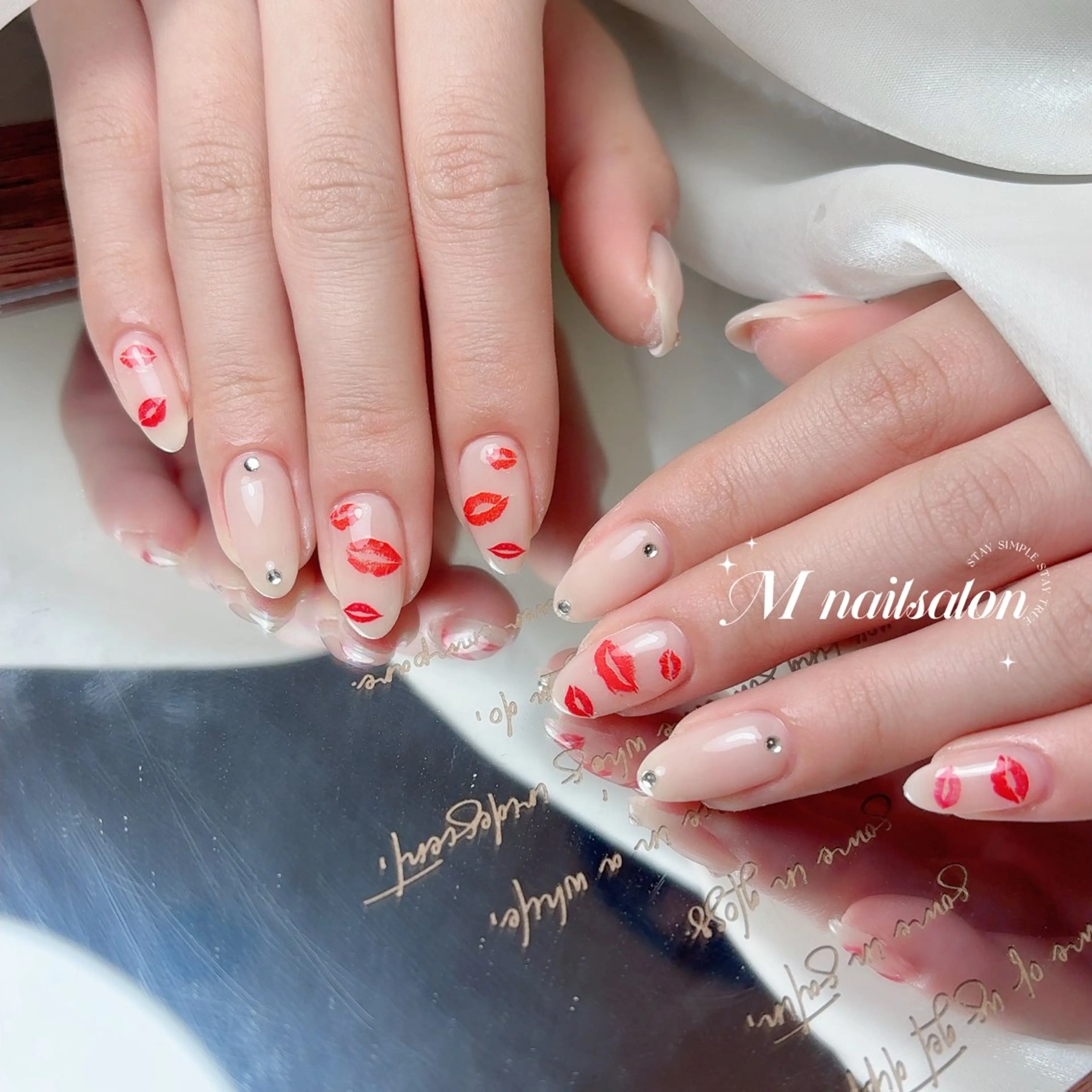ネイル ハンドネイル M🌷nail 長さだし専門店のネイルデザイン