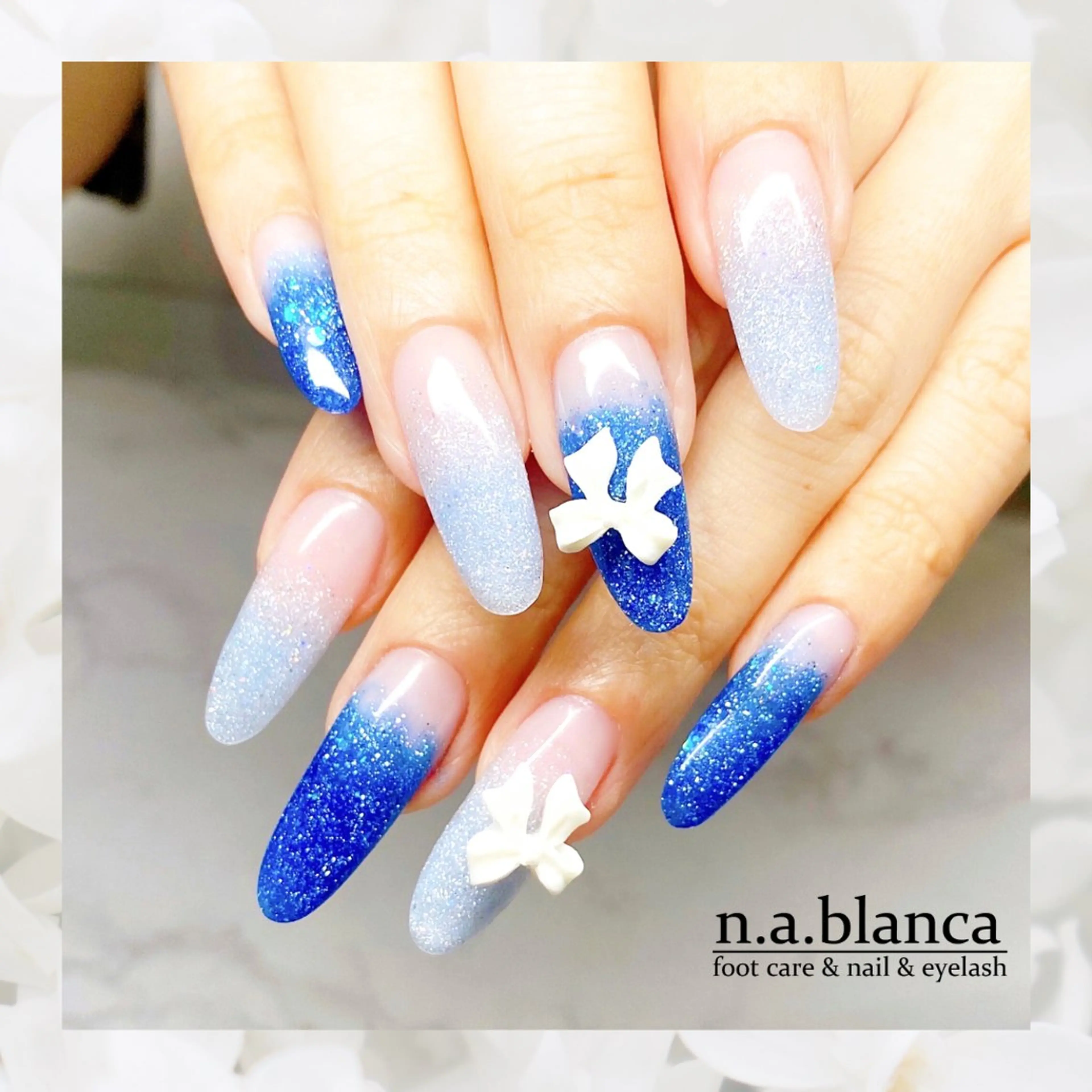 ネイル グラデーション ラメ(グリッター) ラメグラデーション スカルプネイル blanca🌺 mayu(東白楽)のマツエク・マツパデザイン