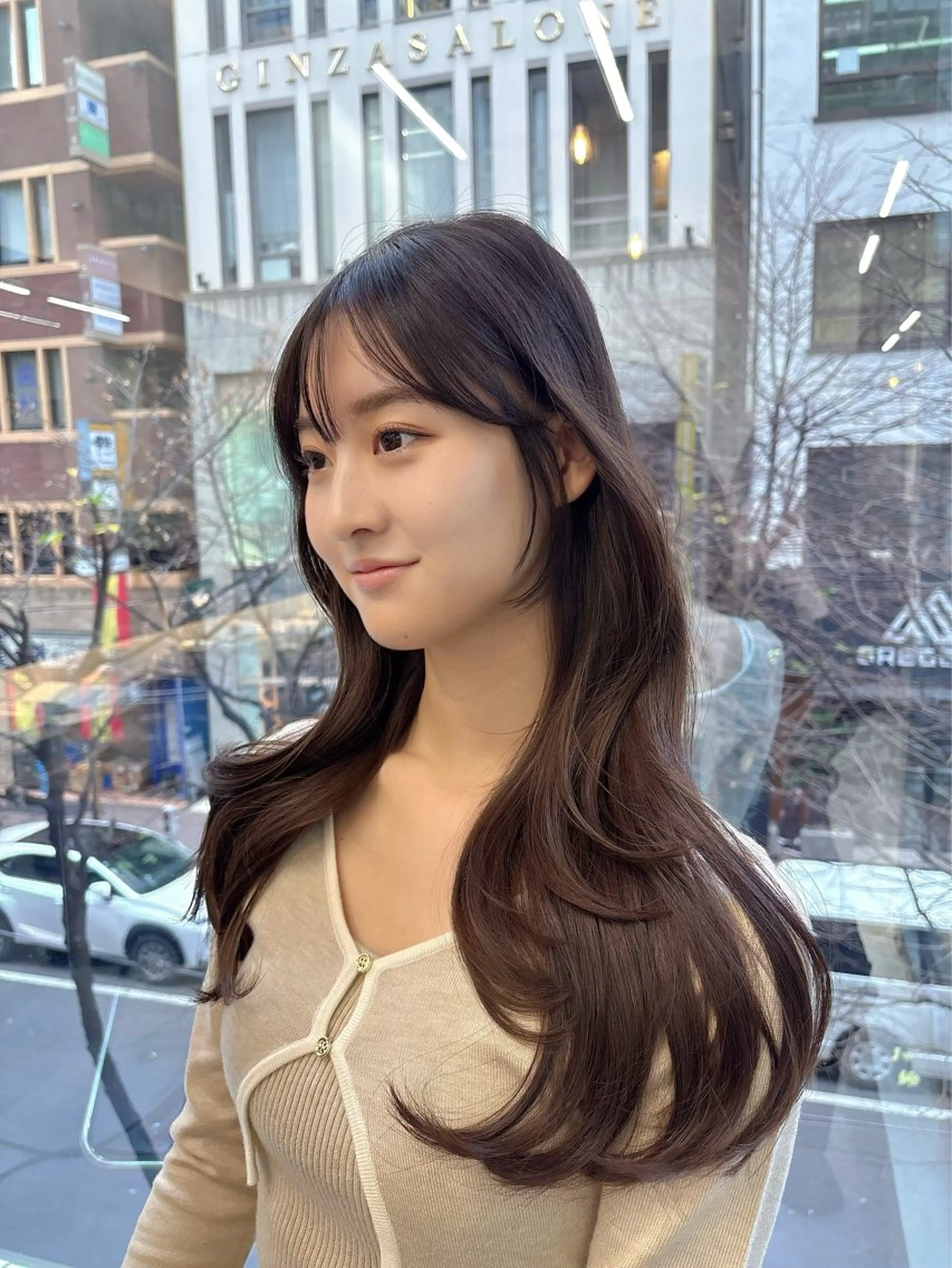 セミロング カット ヘアカラー トリートメント 銀座/レイヤー 🌷nonoka🌷のヘアスタイル