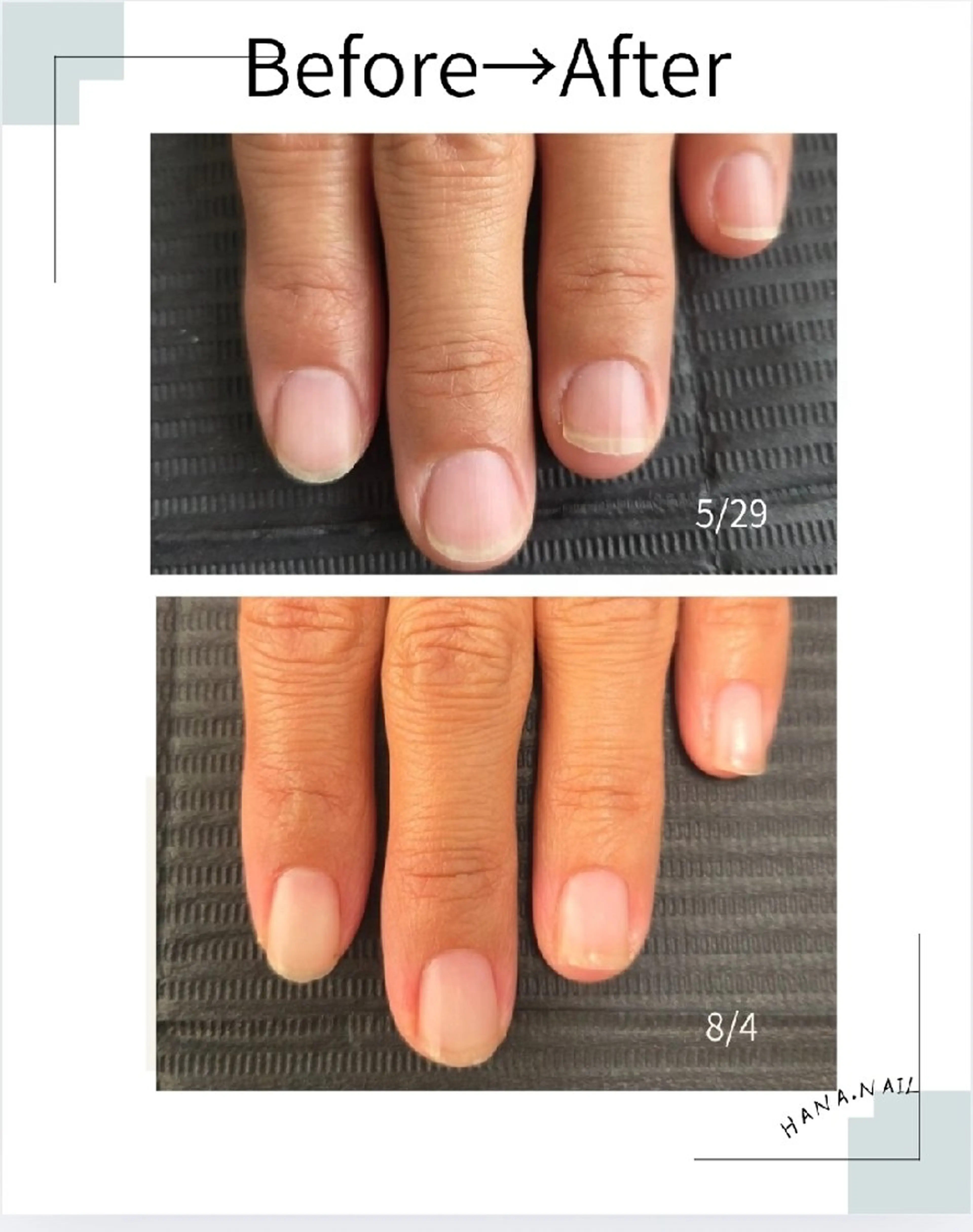 ネイル hana.nail 自爪育成サロンのネイルデザイン