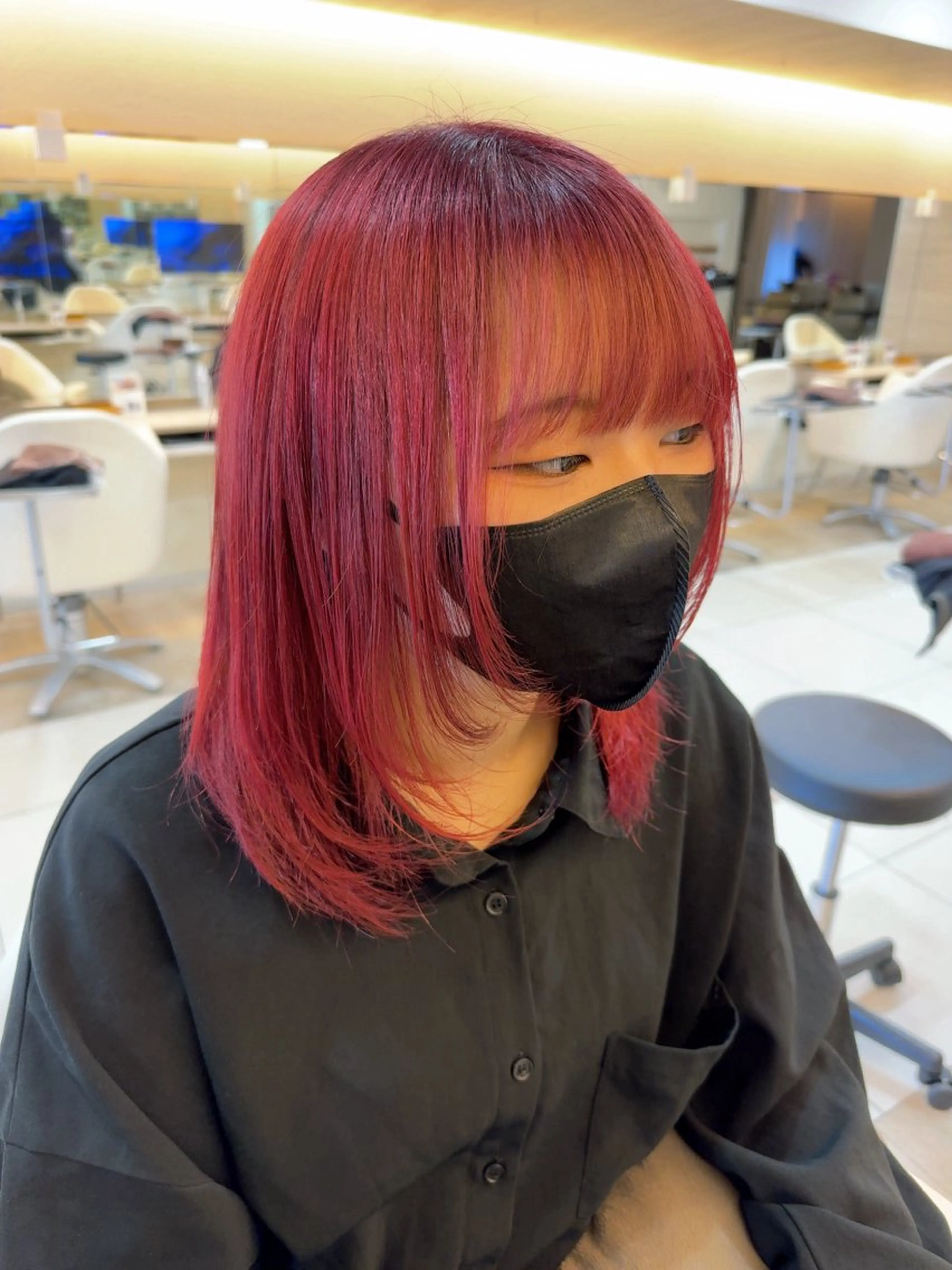 セミロング カット ヘアカラー 💎髪質改善💎艶髪 💎ブリーチ💎津村のヘアスタイル