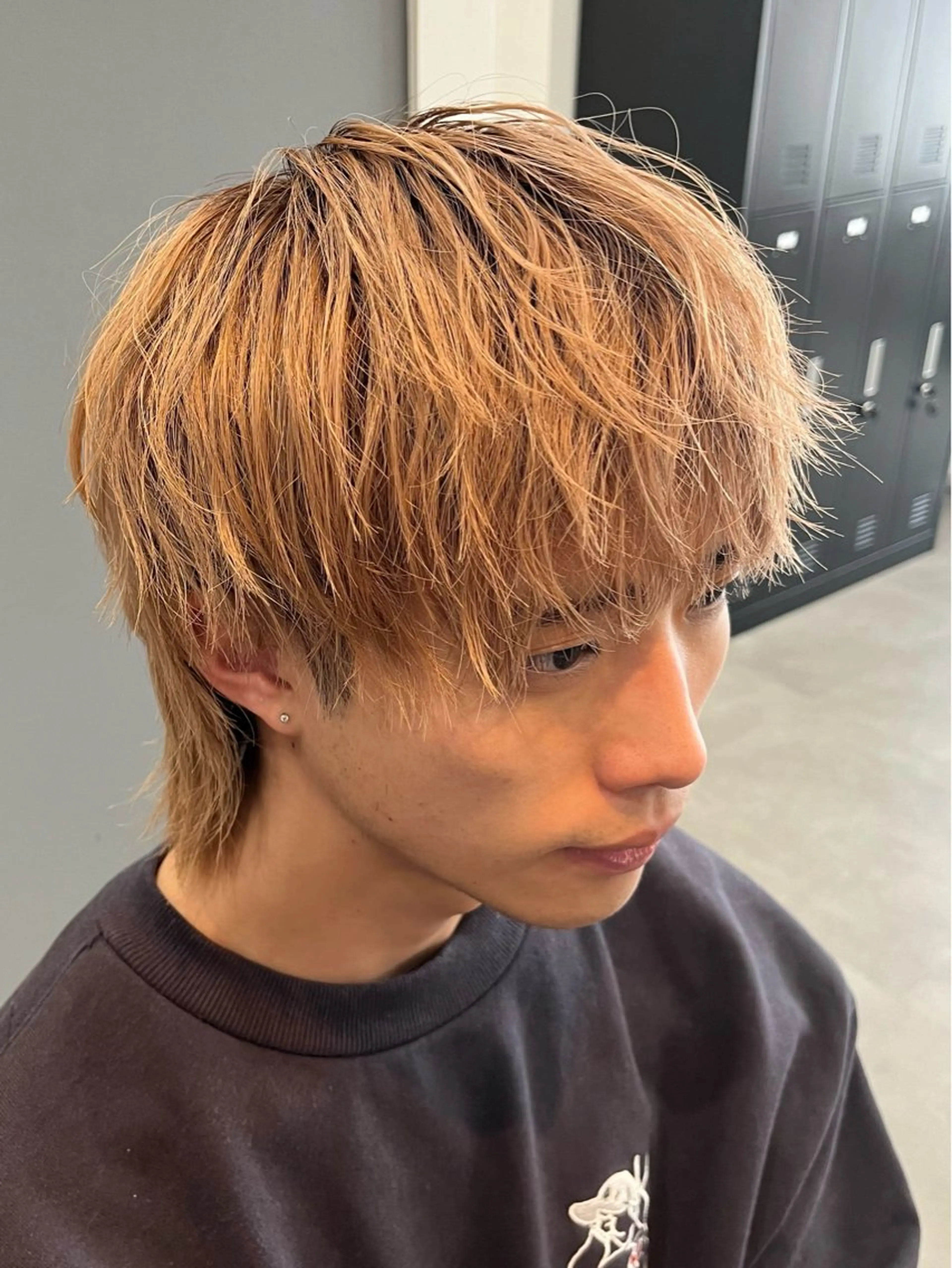 ミディアム メンズ マッシュウルフ マッシュ メンズウルフカット ウルフカット カット メンズ指名No.1/ パーマ特化/白木壱崇のヘアスタイル