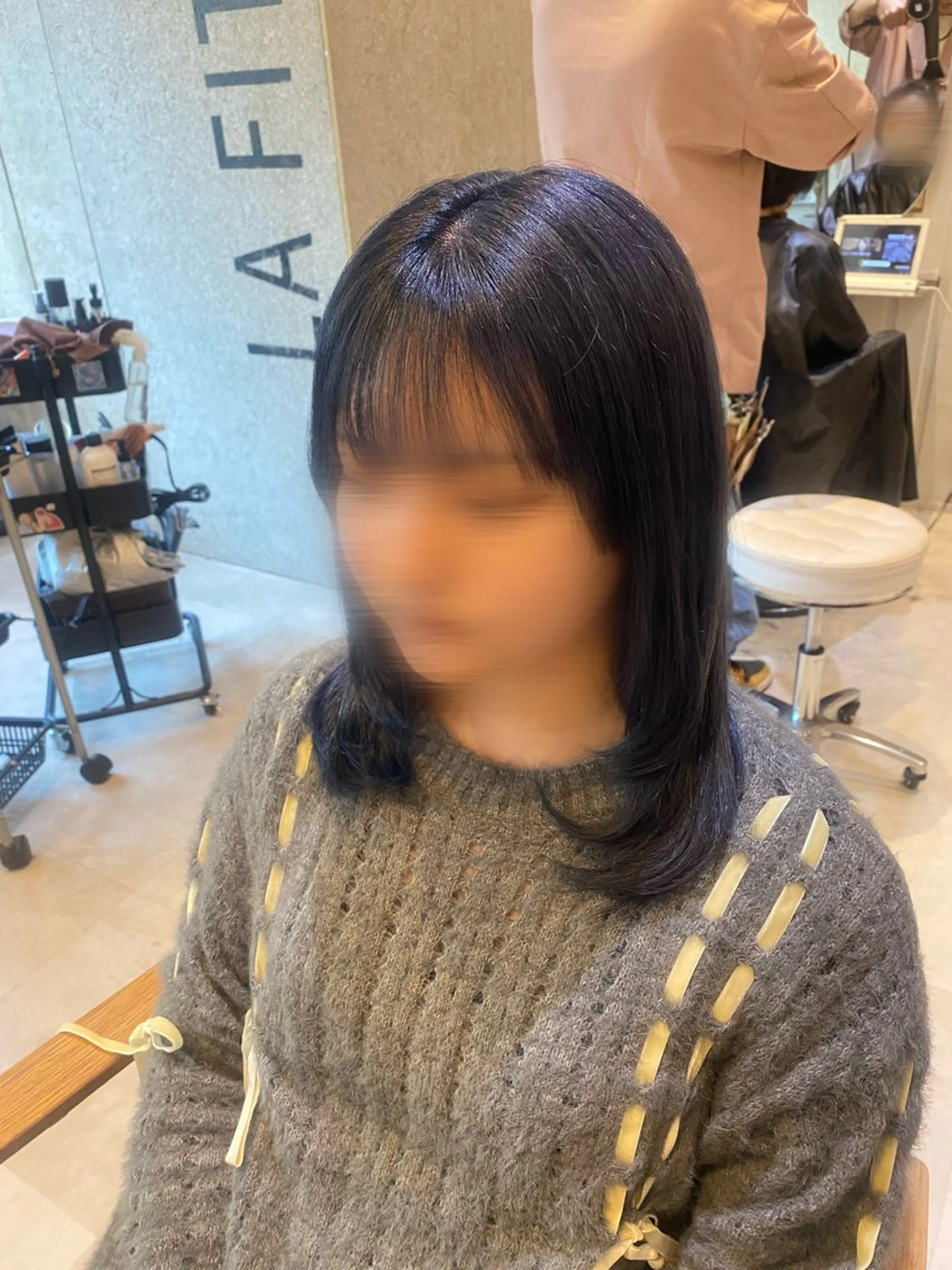 ミディアム カラー ヘアアレンジ 髪質改善＆トリートメント over hair所沢店所属・韓国風/レイヤー/ 𝑵𝒂𝒏𝒂🩶のヘアスタイル