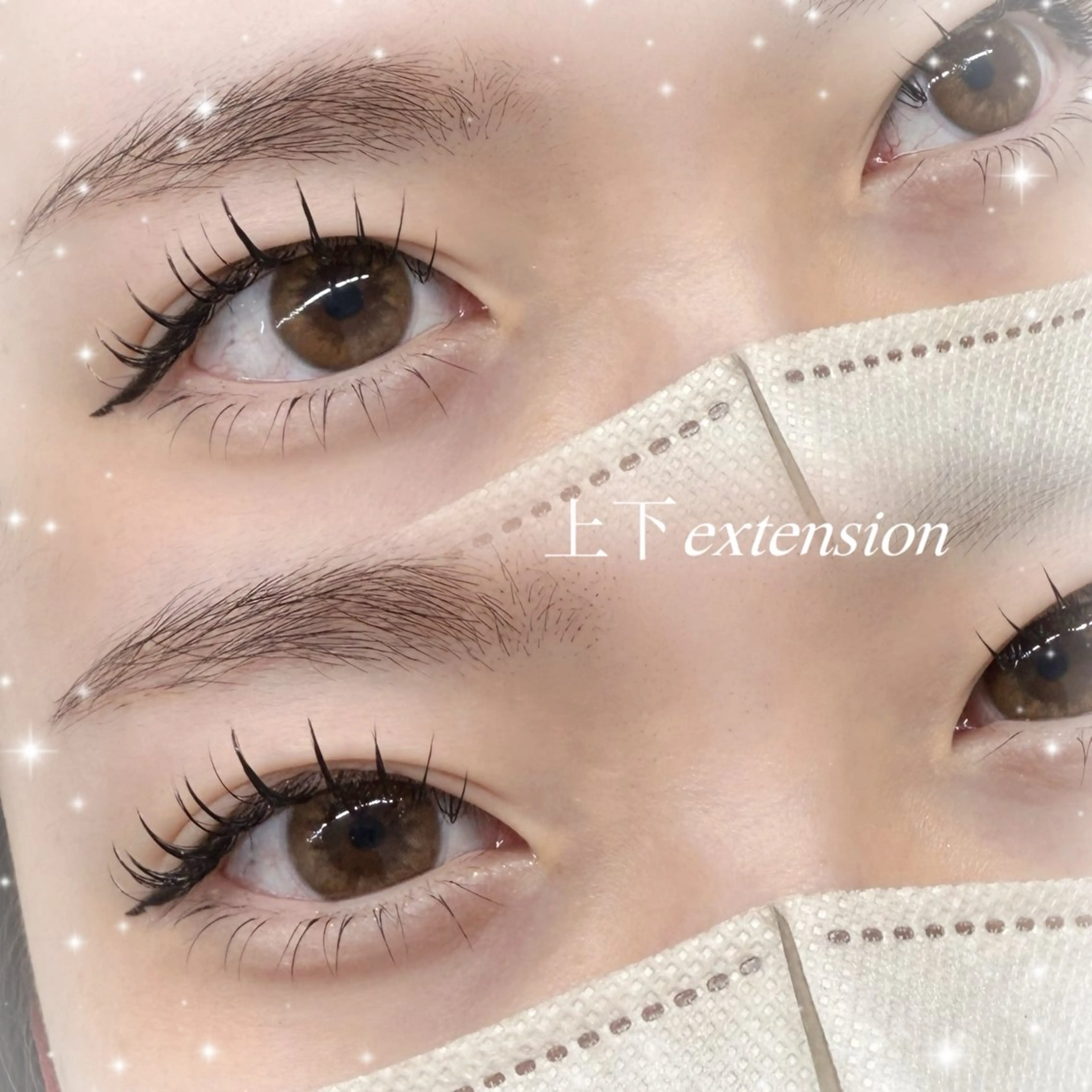 エクステ🌻シングルラッシュ160本上下振り分け✨ 束感コーティング【オフorリペア】｛川越/フラット｝の写真