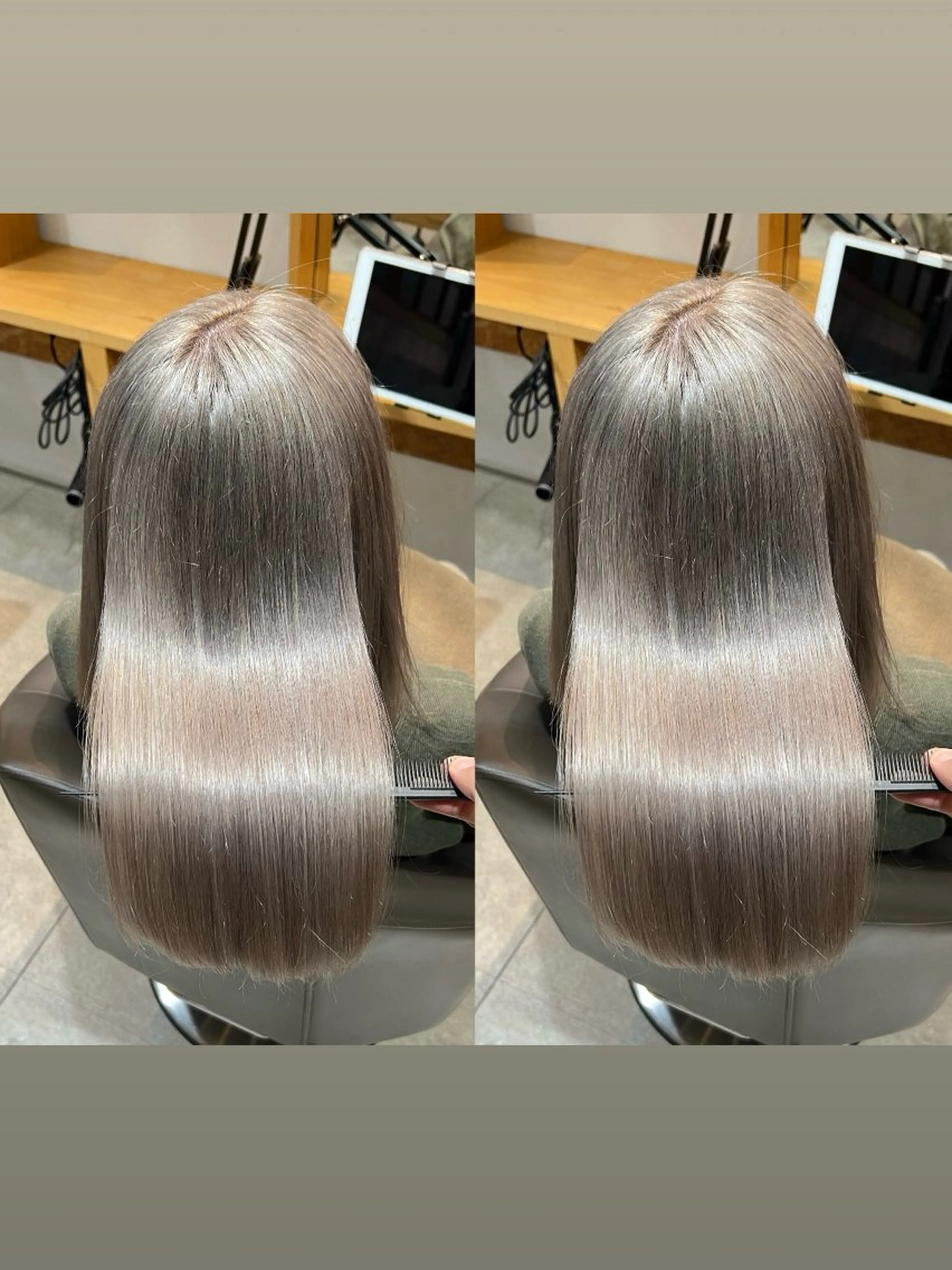 セミロング カラー シルバー 北花田美容師🍃村尾 光太/むらのヘアスタイル