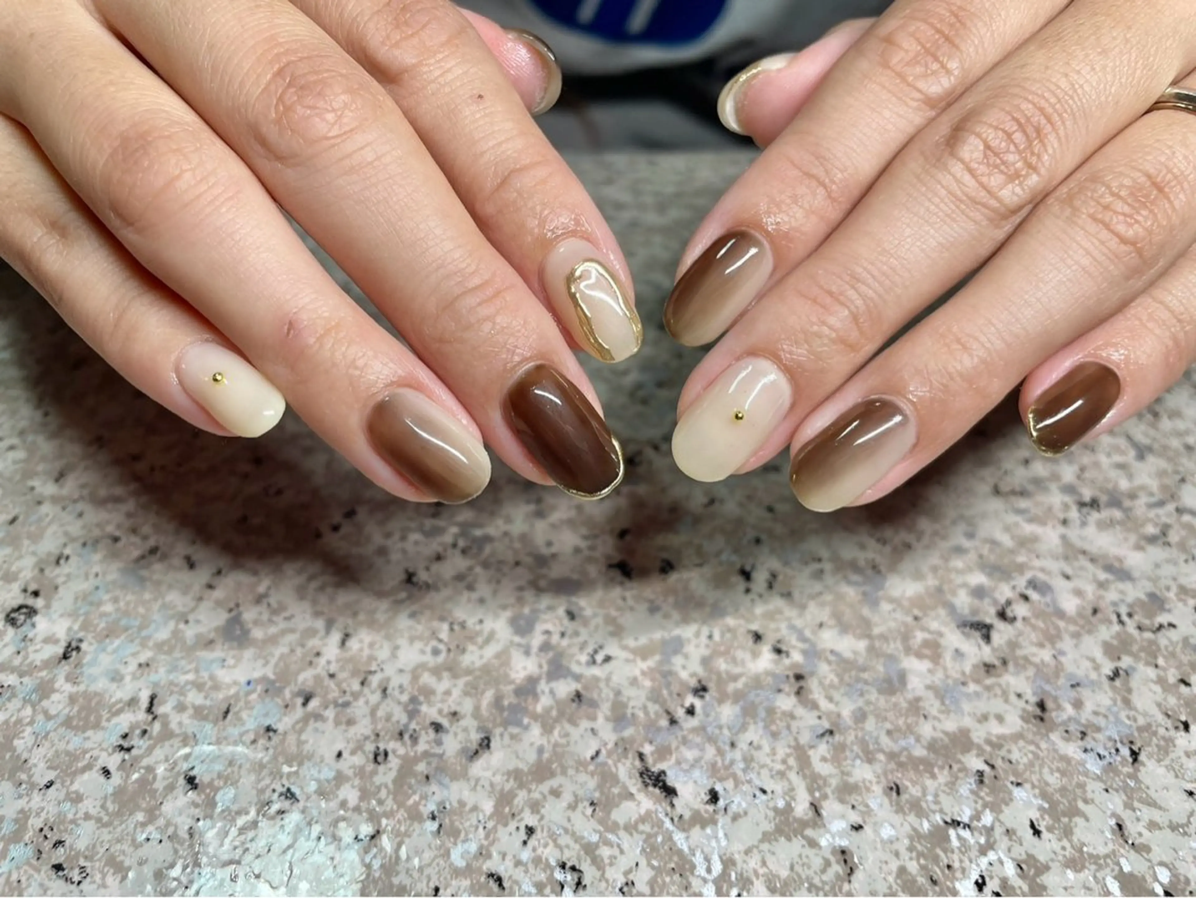 ネイル ニュアンスネイル オフィスネイル Beauty Salon ゆくい所属・入谷 玲生奈のネイルデザイン