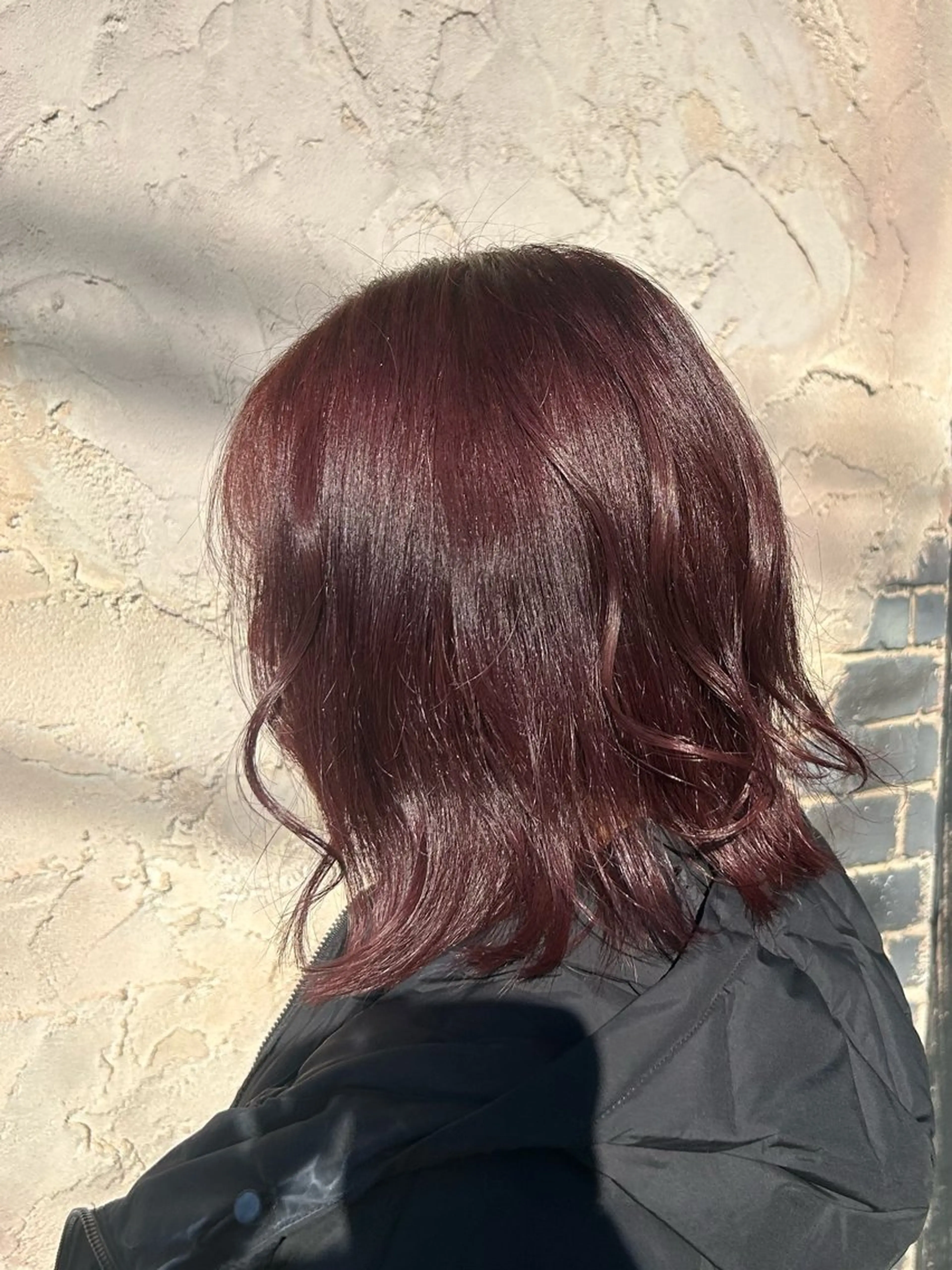 ミディアム カラー カシス レッドカラー 🫧さとう のぞみ🫧のヘアスタイル