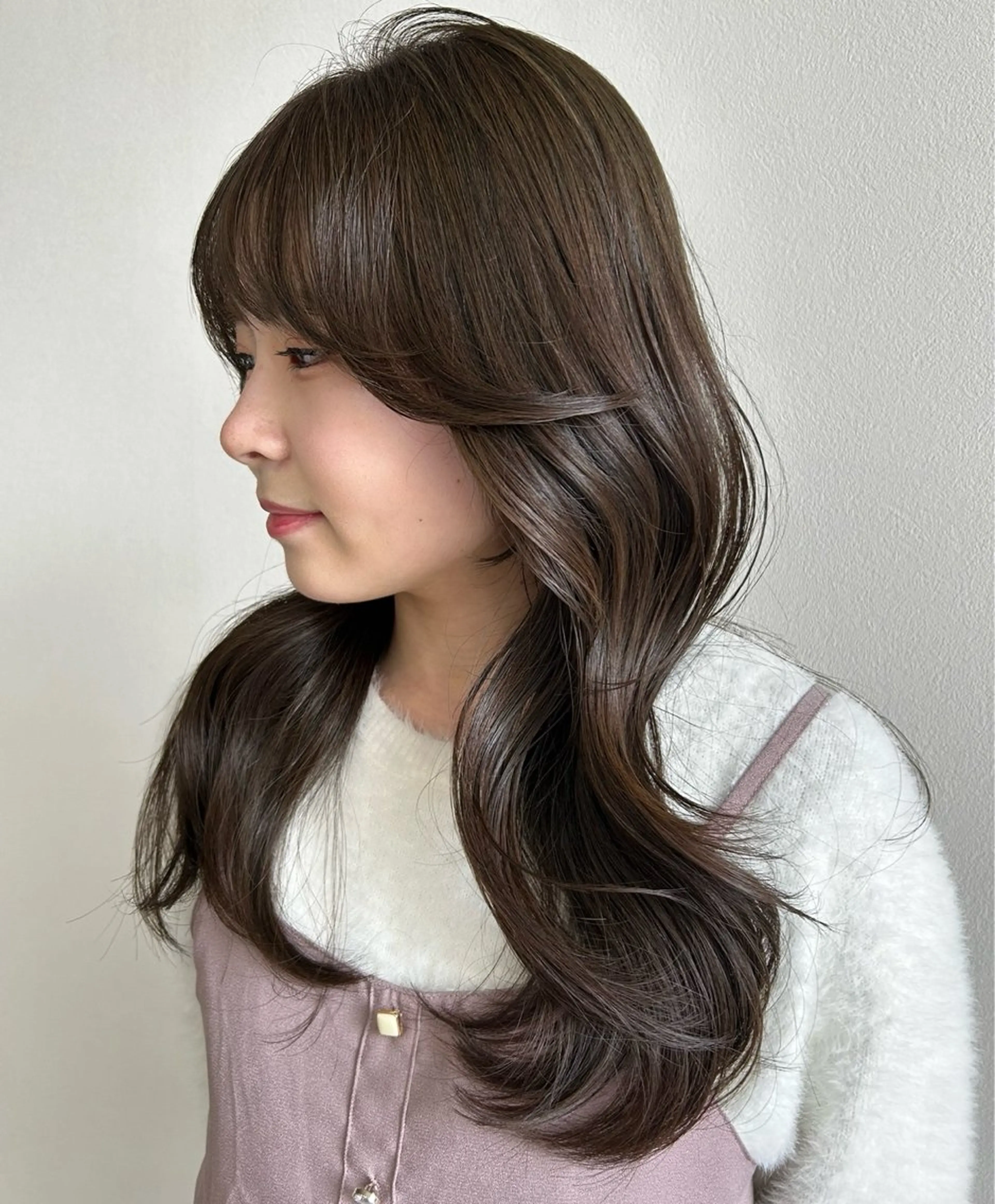 ロング カラー 韓国風ヘア カット risako🇰🇷 韓国ヘア/レイヤーのヘアスタイル