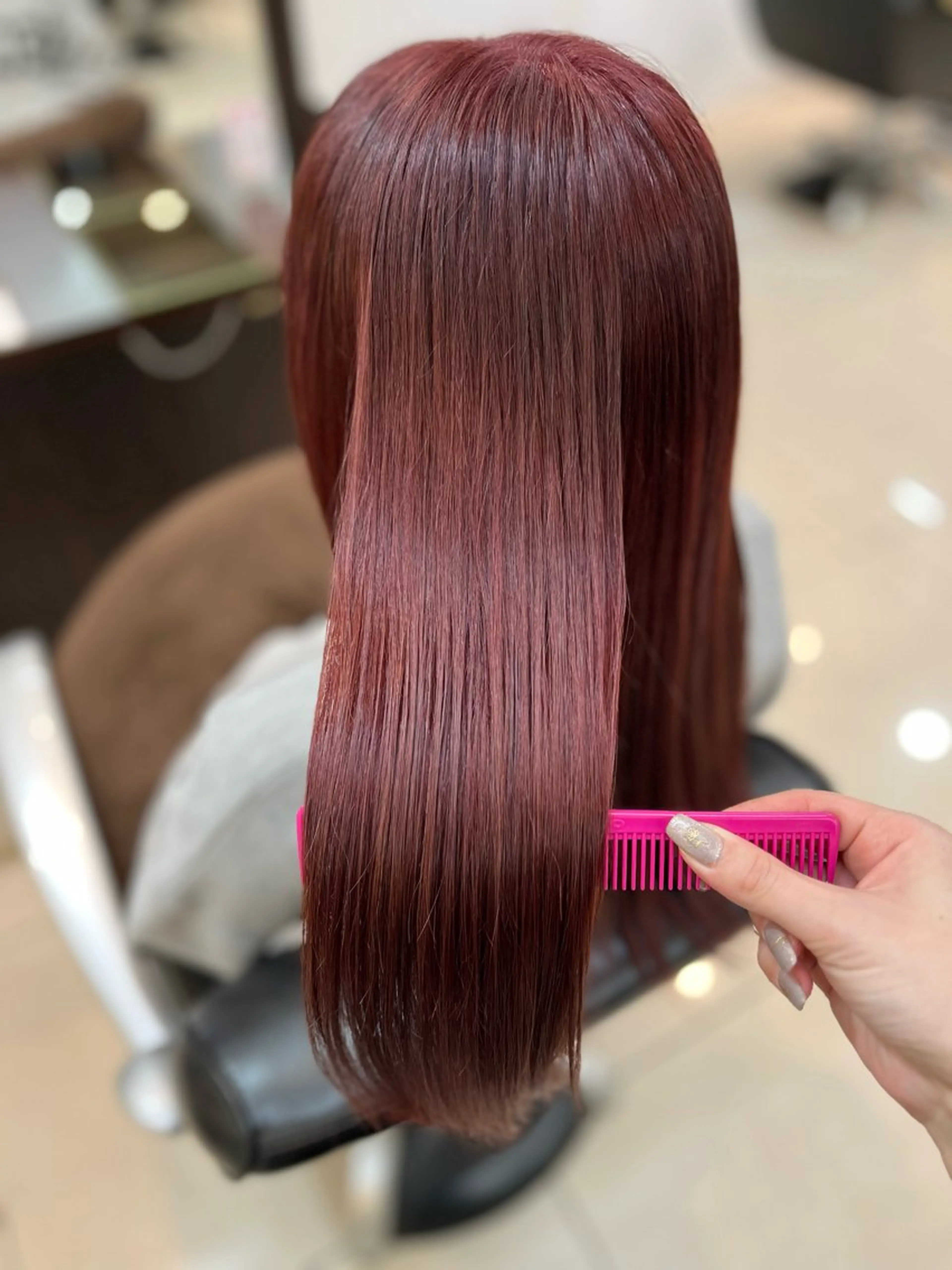 セミロング カラー レッドカラー トリートメント STREAM HAIR所属・🍒 SANA🍒のヘアスタイル