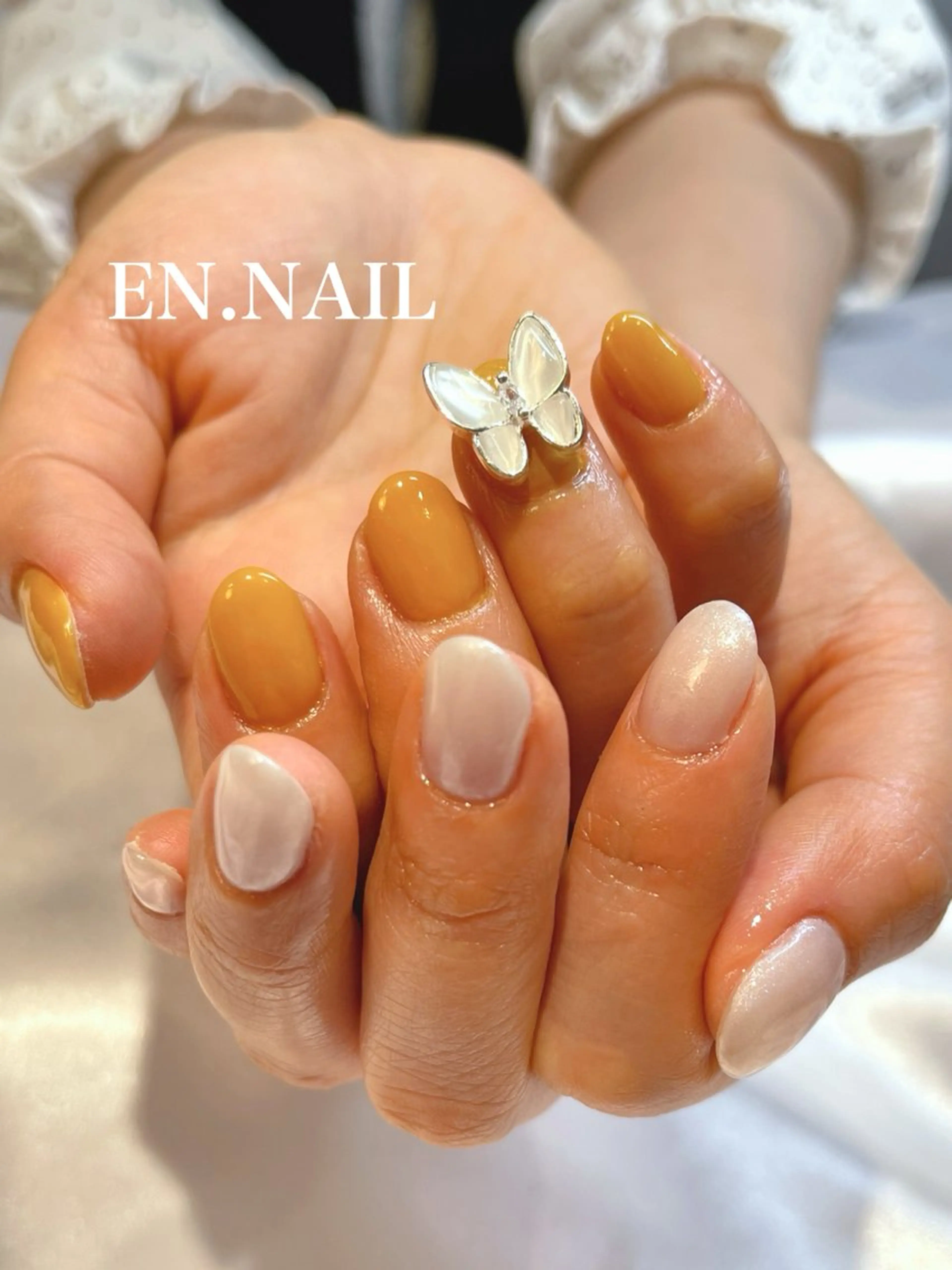 ネイル 黄色 EN.NAIL所属・隅谷 茉里のネイルデザイン