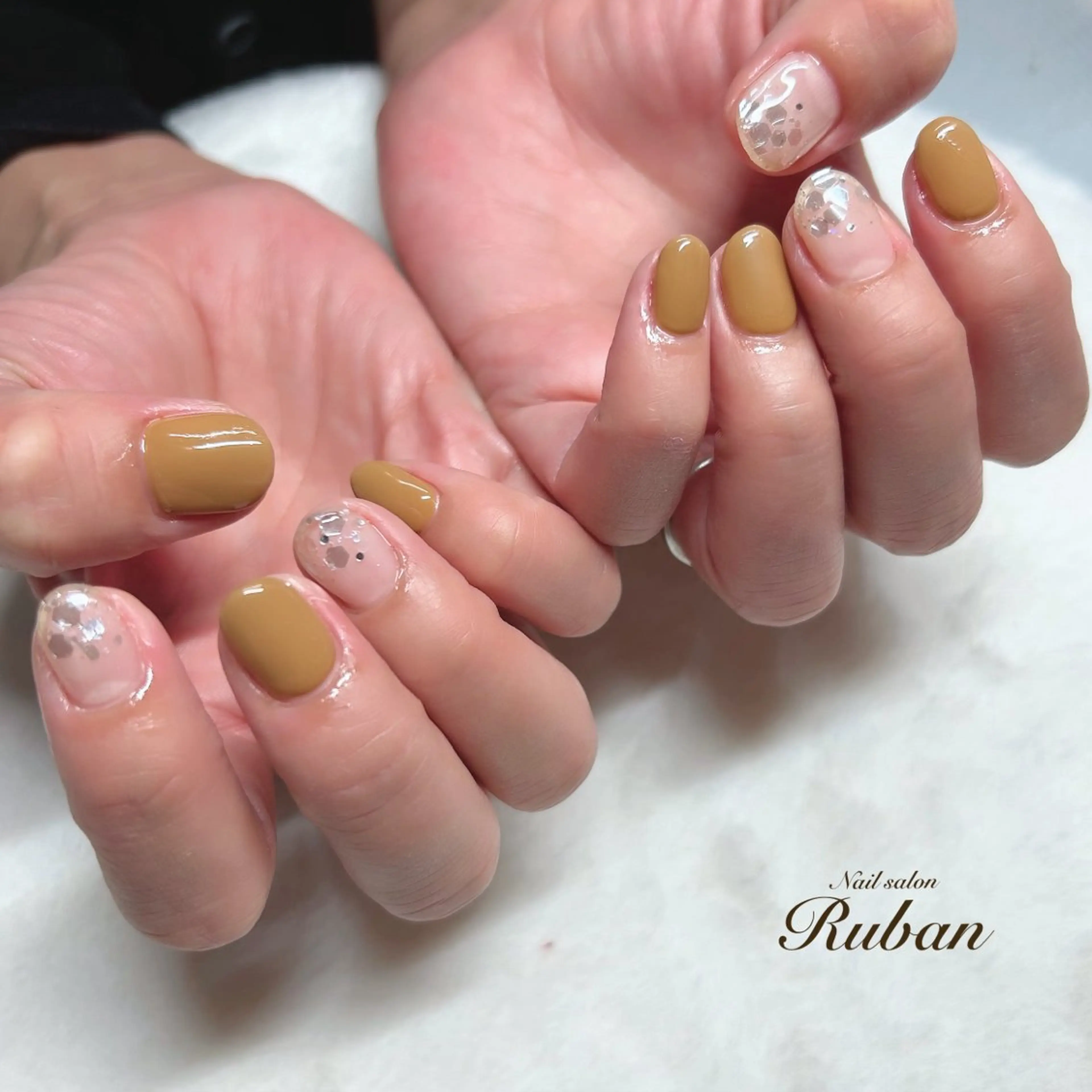 ネイル グラデーション ホログラムネイル ワンカラーネイル Nail salon Ruban所属・Nail salon Rubanのネイルデザイン