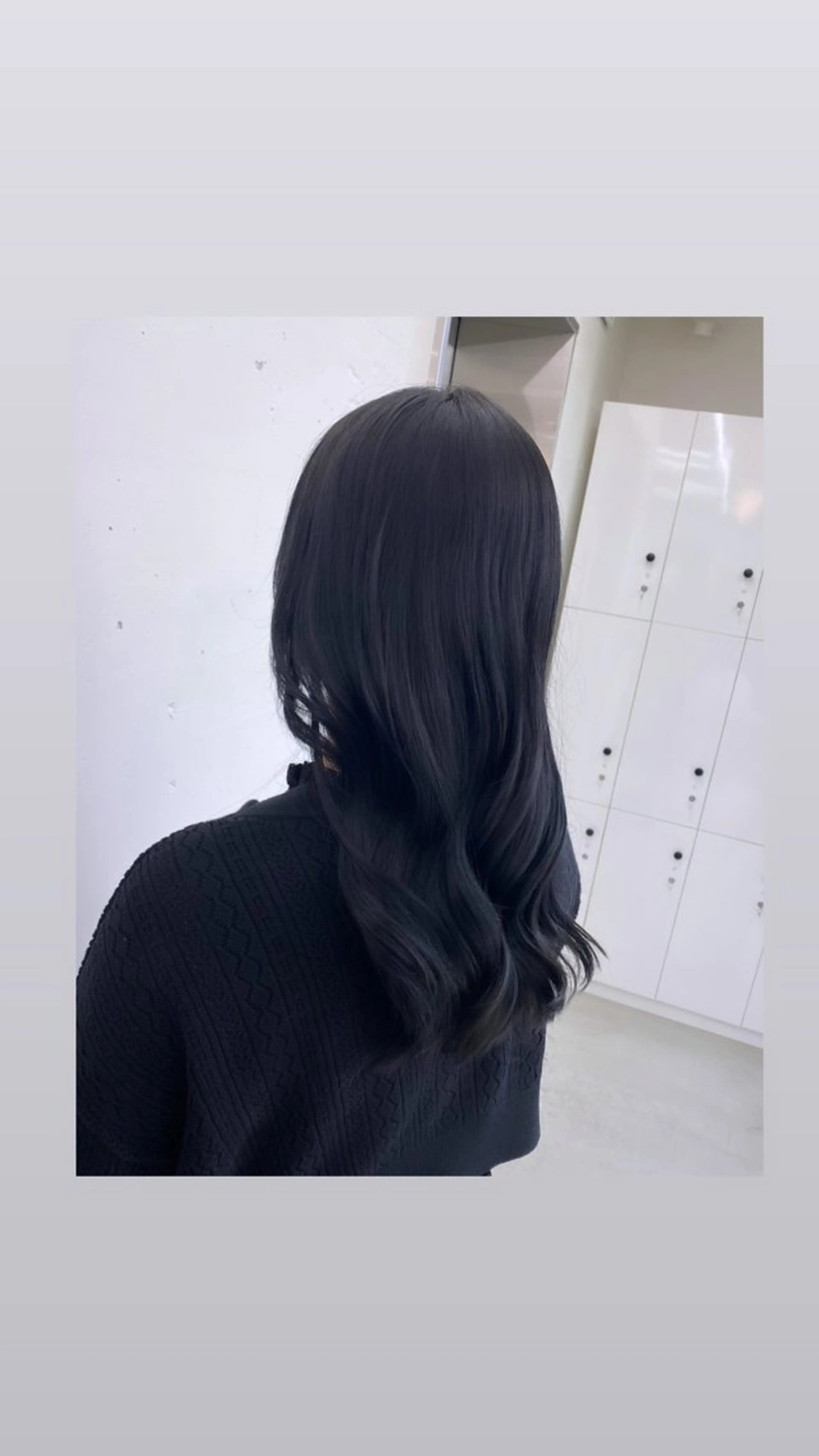 ロング カラー 黒髪 ブルーカラー ブルーブラック 透明感カラー JILL🌟 せいゆのヘアスタイル