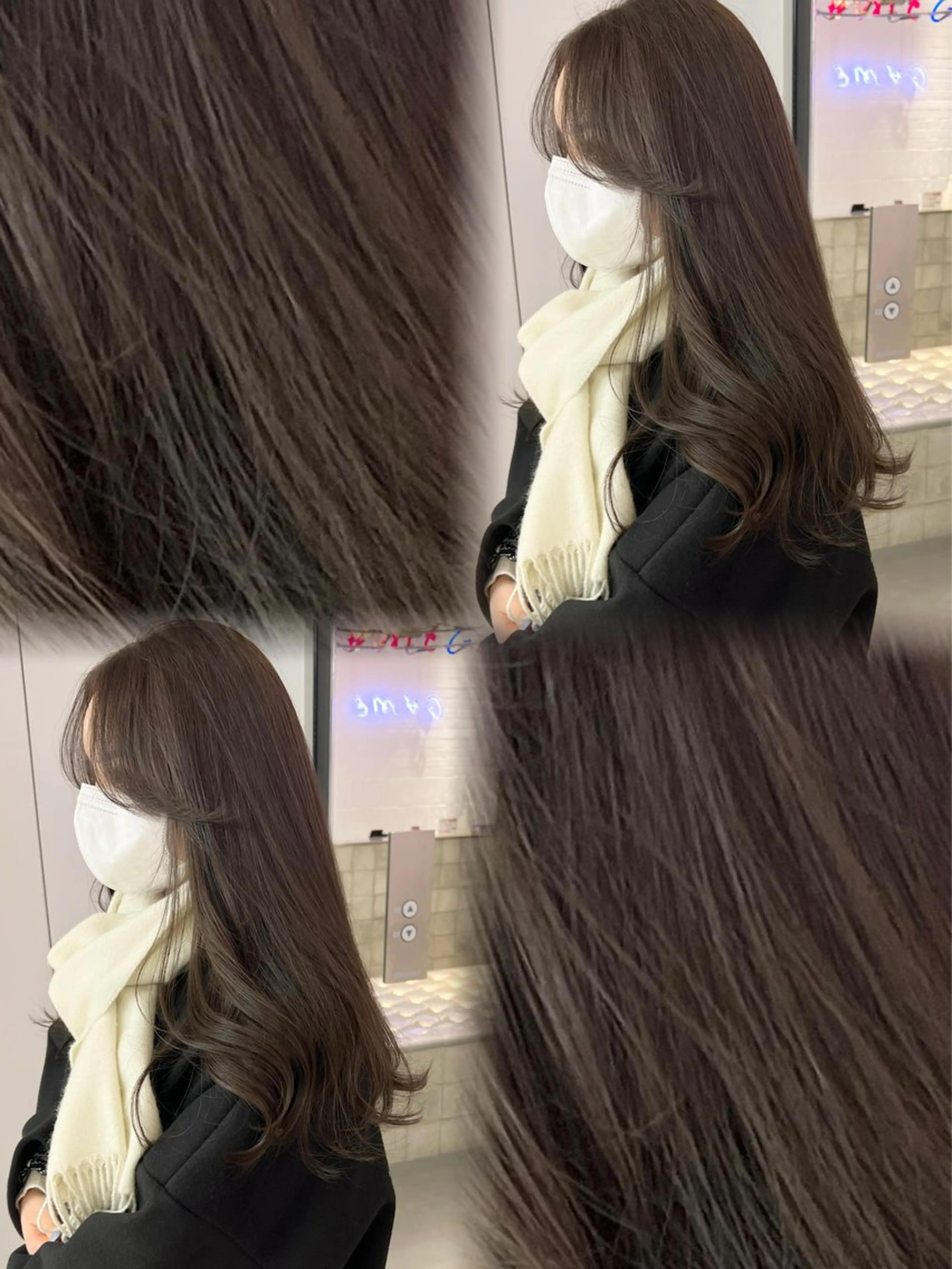 ロング カラー ヘアアレンジ ベージュカラー オリーブベージュ カット ヘアカラー レイヤーカット指名 No.1💖マユカのヘアスタイル