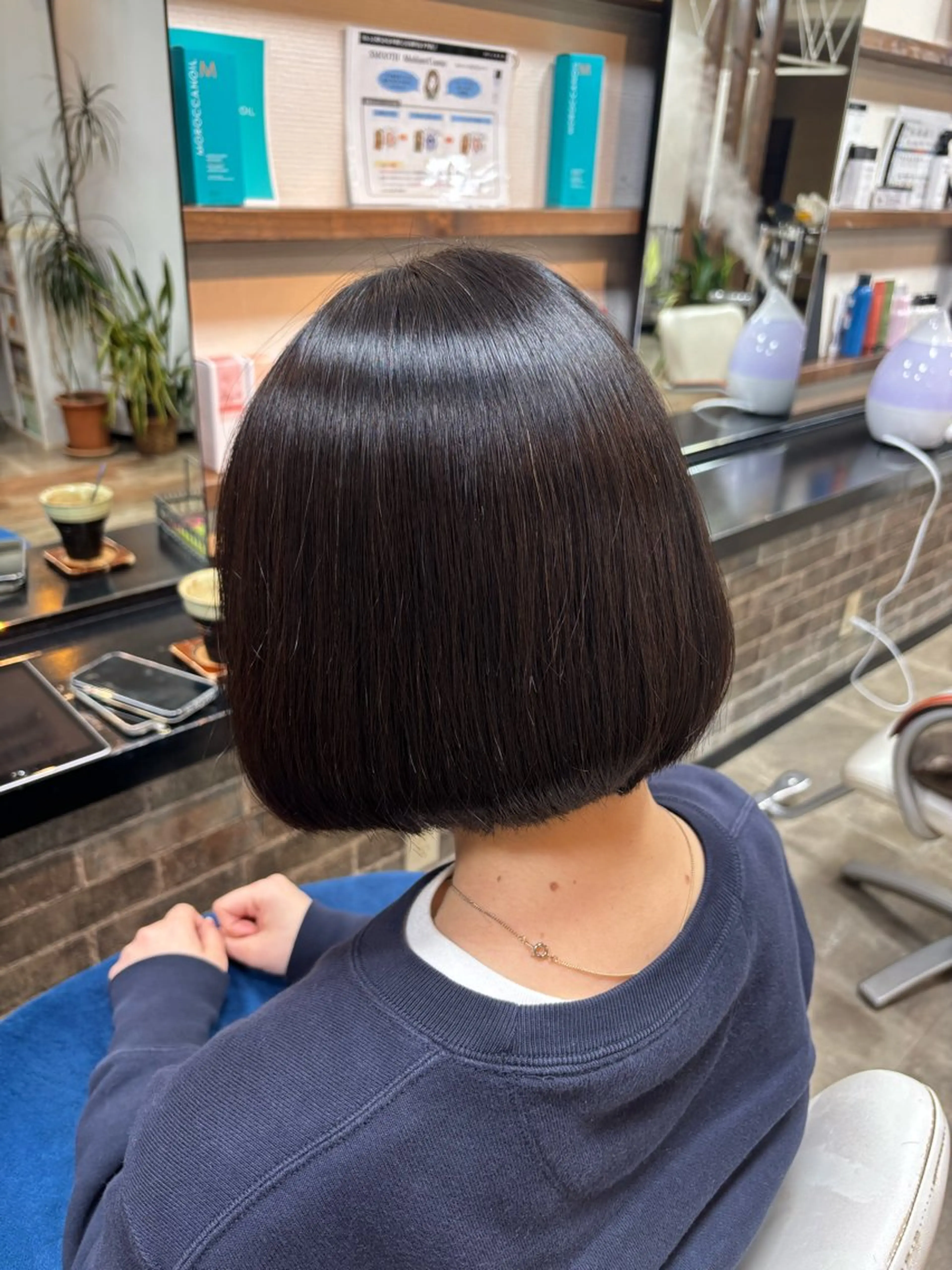ショート パーマ ヘアアレンジ 髪質改善 縮毛矯正 カット 縮毛矯正 イツキ🌕デザインカ ラー🥨髪質改善🫧のヘアスタイル