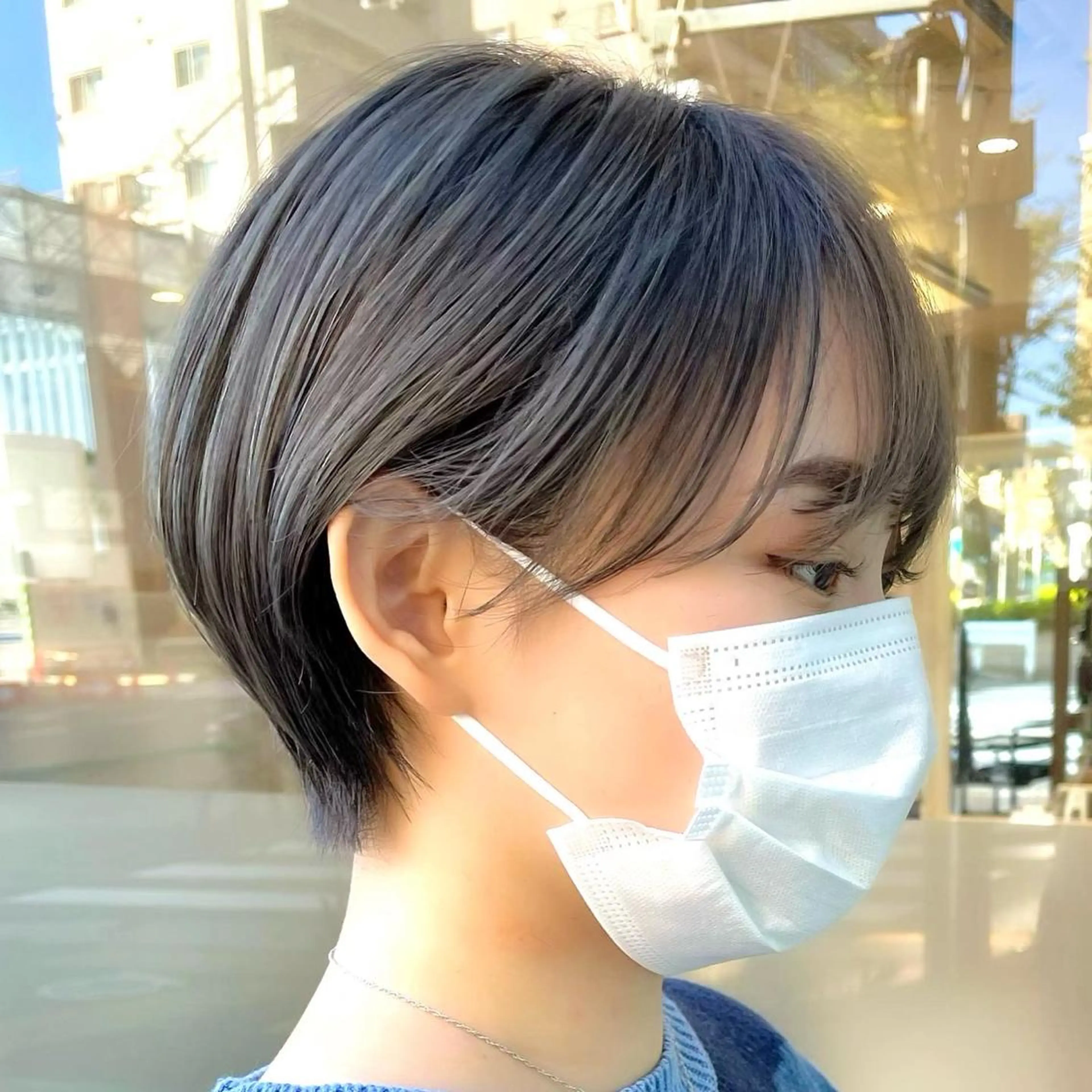 ショート レイヤー/韓国/ 顔周り/しんやのヘアスタイル