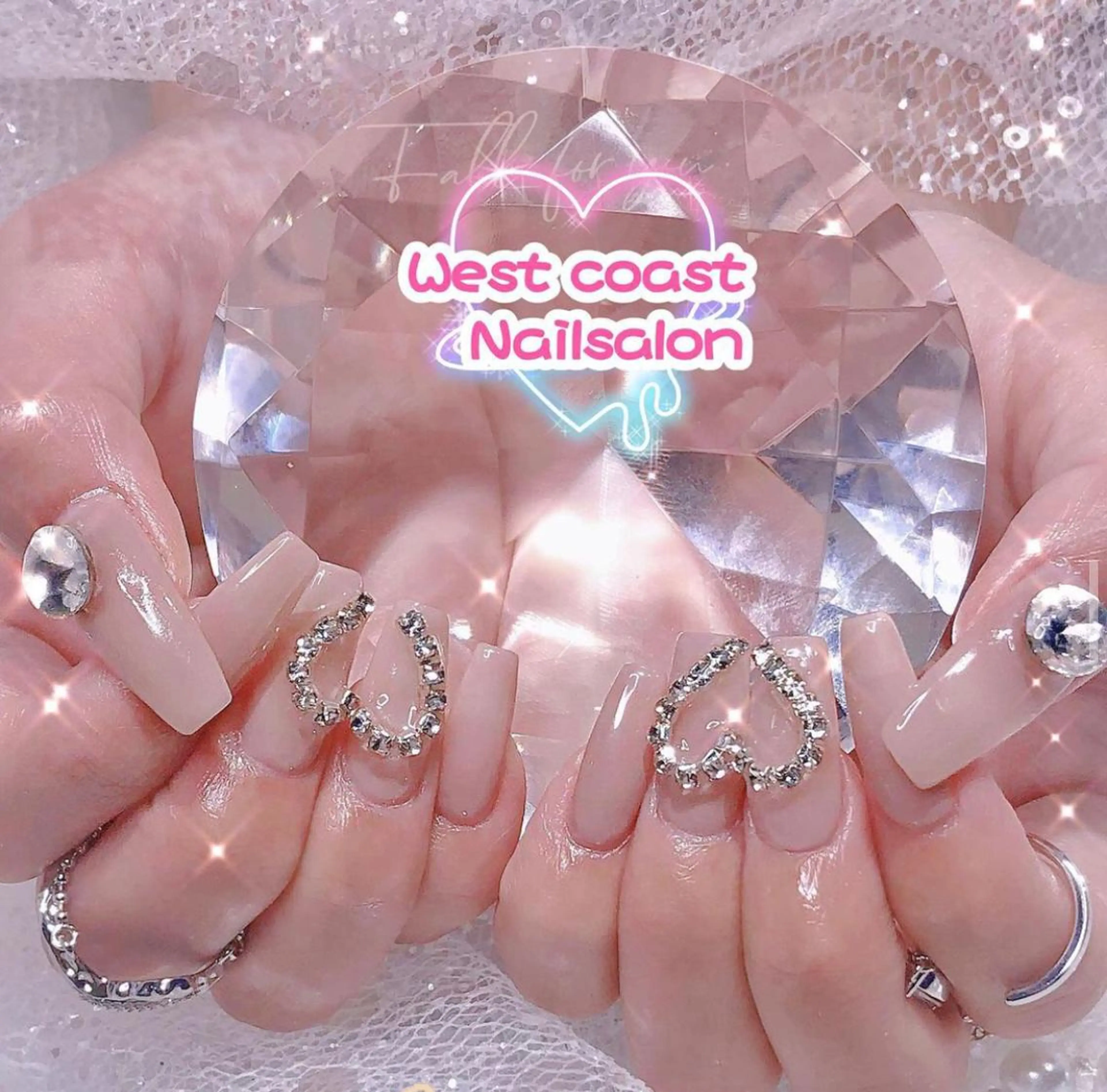 ネイル ハート 韓国ネイル ワンホンネイル ホワイト ハンドネイル Hi_nails \ パラジェル取扱店のその他イメージ