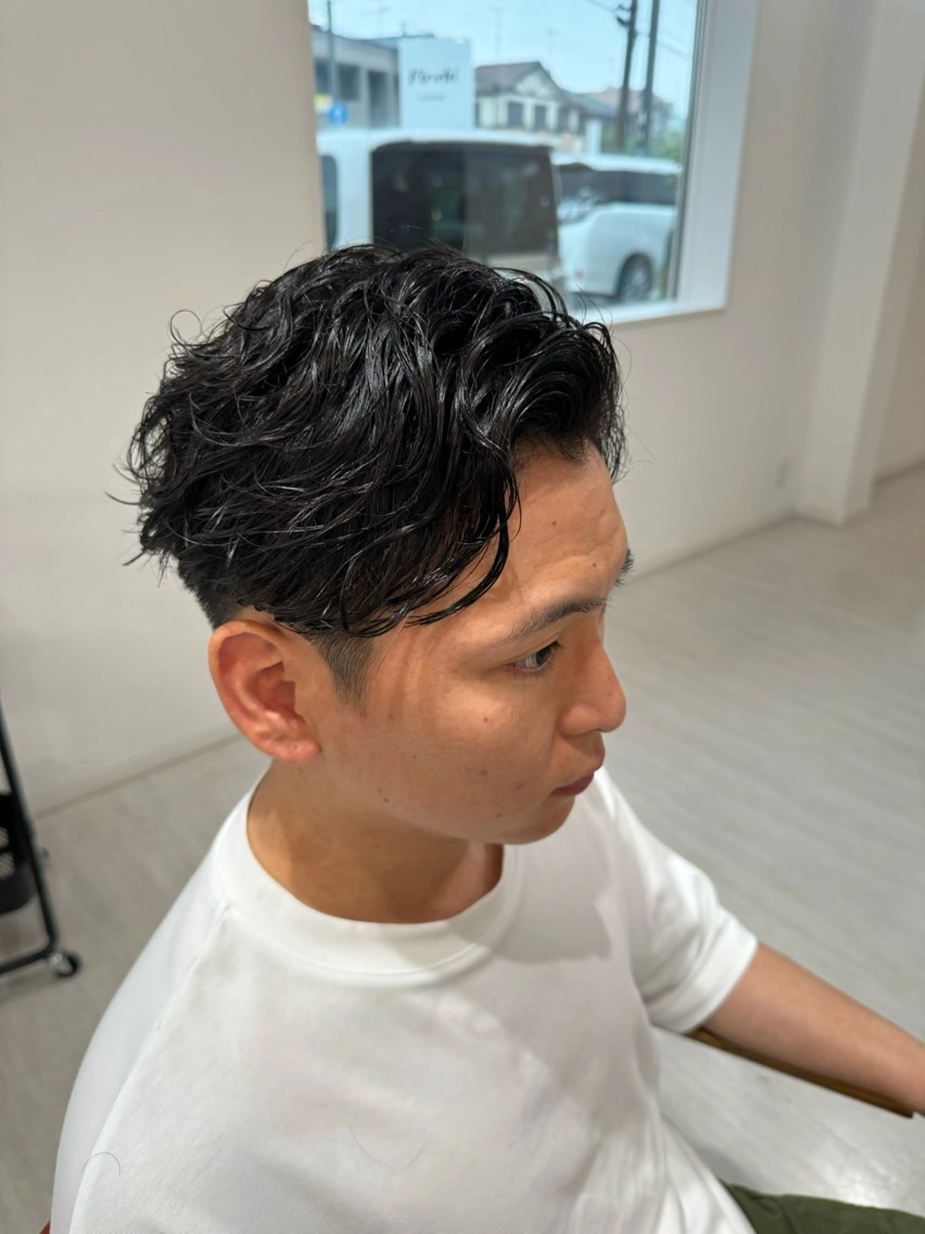 パーマ メンズ カット パーマ Salon de Qualia(サロンドクオリア)所属・杉下　涼/ハイトーン /髪質改善/パーマのヘアスタイル