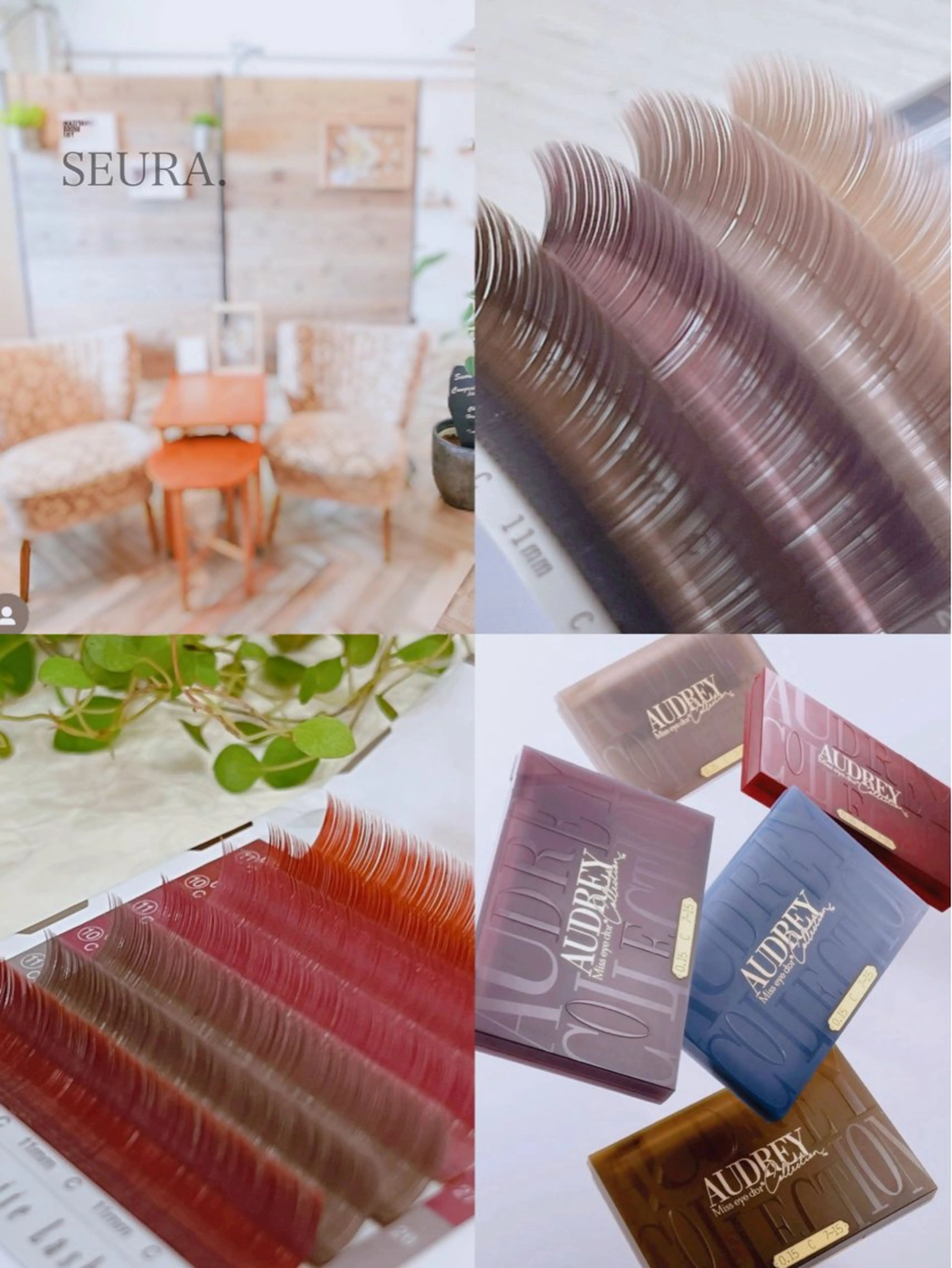 華やかさup✨カラーエクステ🩷🩵ボリュームラッシュ〜120本の写真