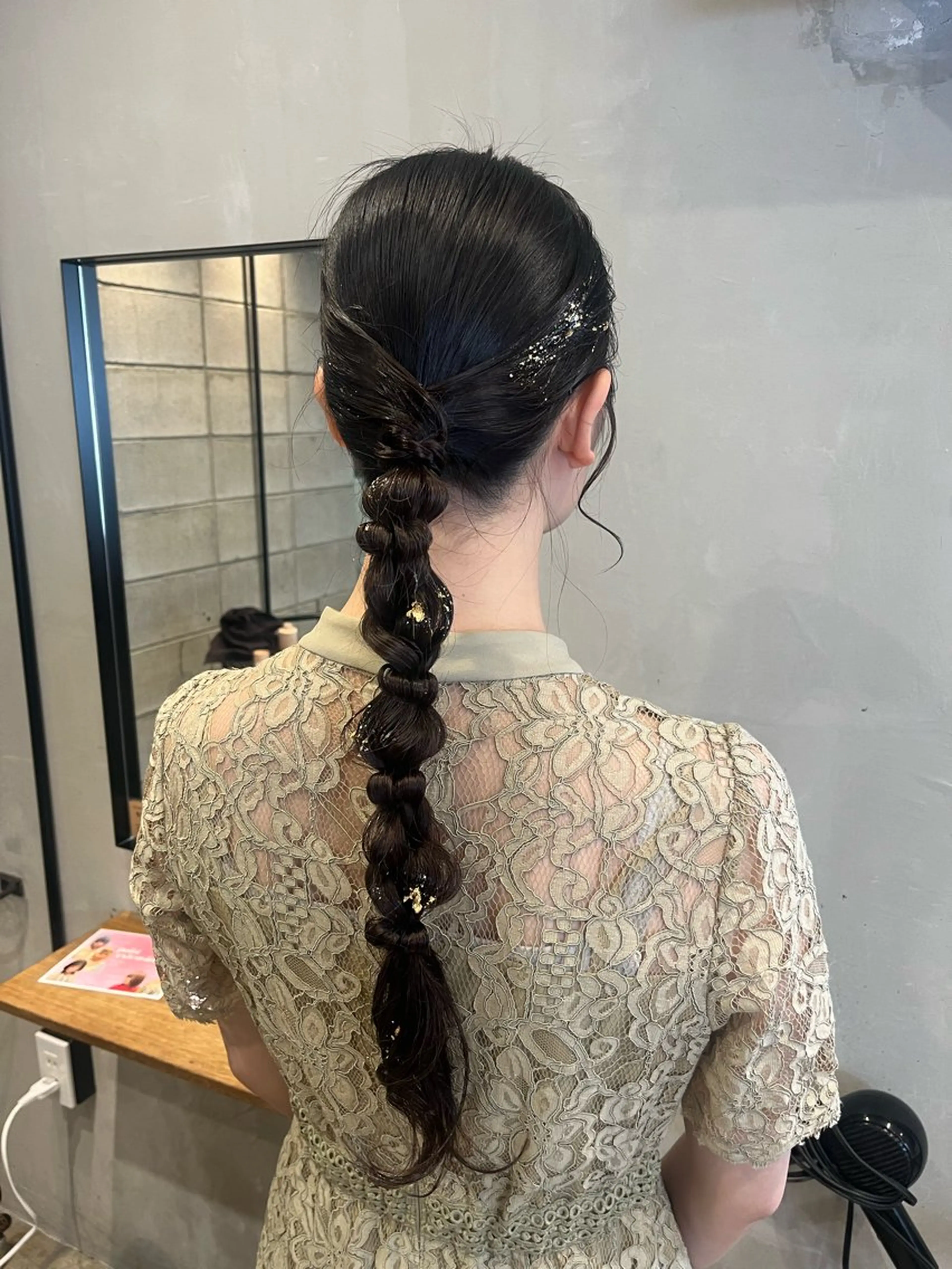 ロング ヘアアレンジ 結婚式・ブライダル みわ/博多 ブリーチ/メンズヘアのヘアスタイル