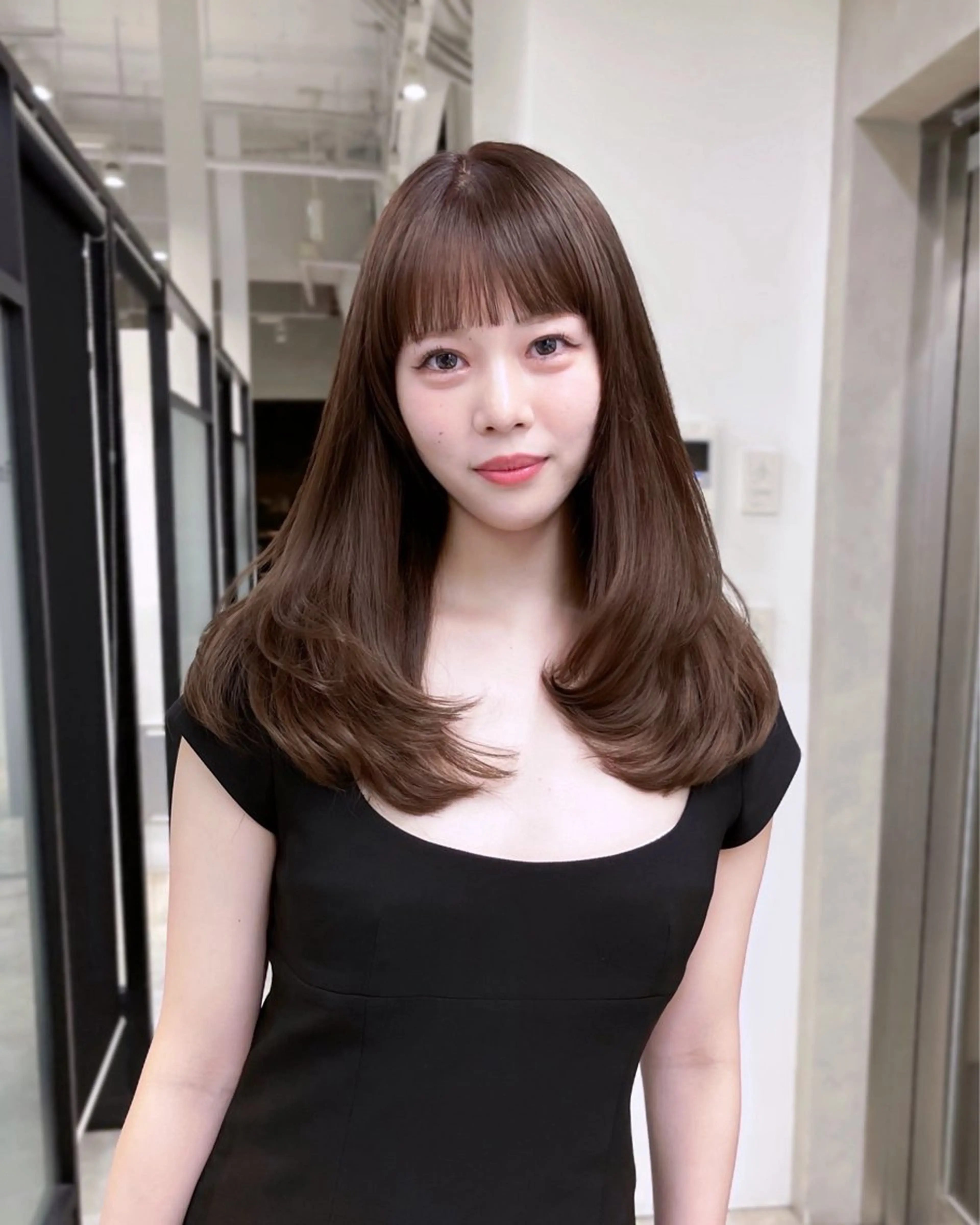 ロング 韓国風ヘア レイヤーカット カット トリートメント 韓国レイヤーカット 髪質改善▫️水野有真のヘアスタイル