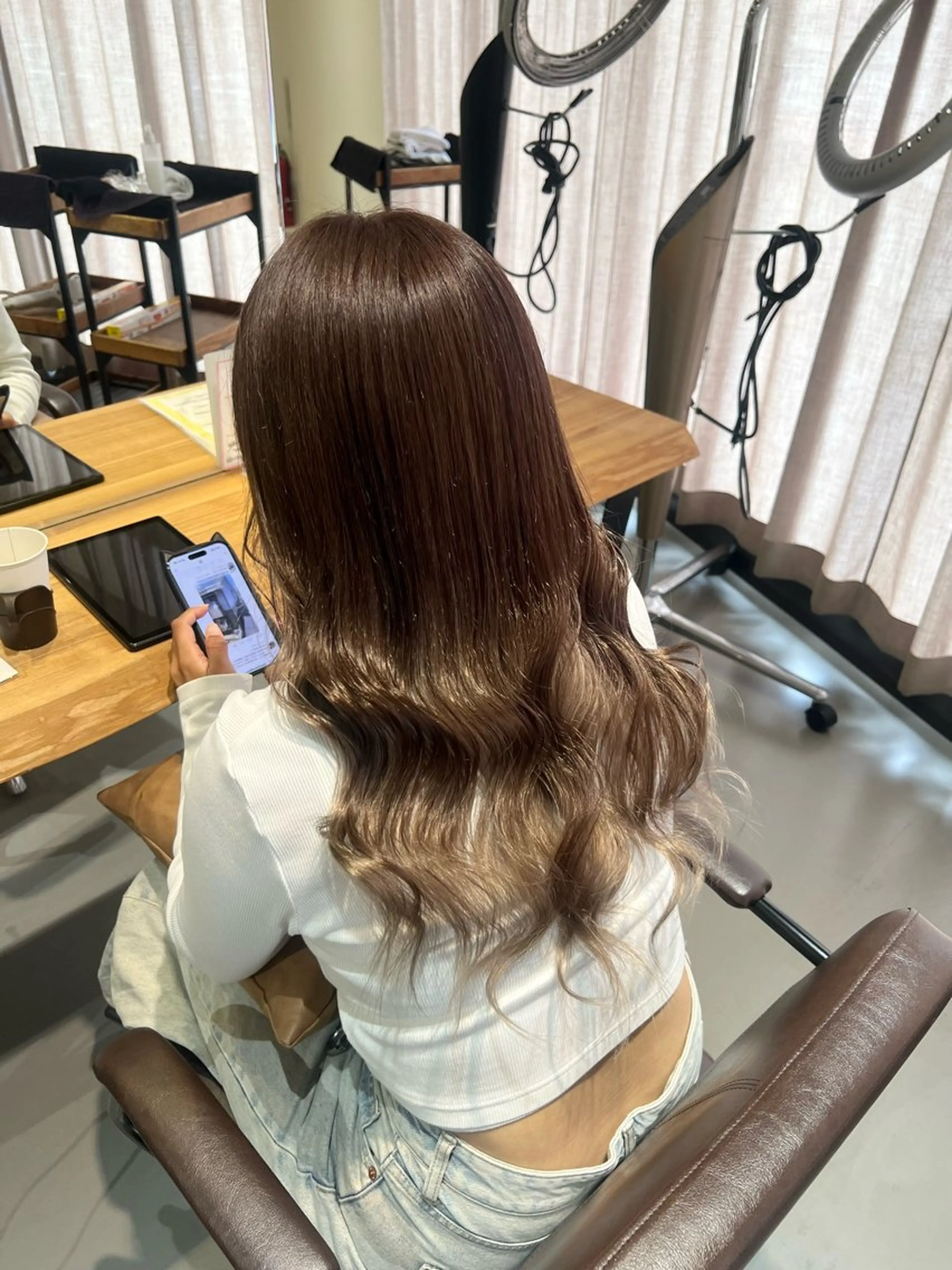 ロング カラー ベージュカラー ブリーチ ヘアカラー きむら なみか🪐のヘアスタイル