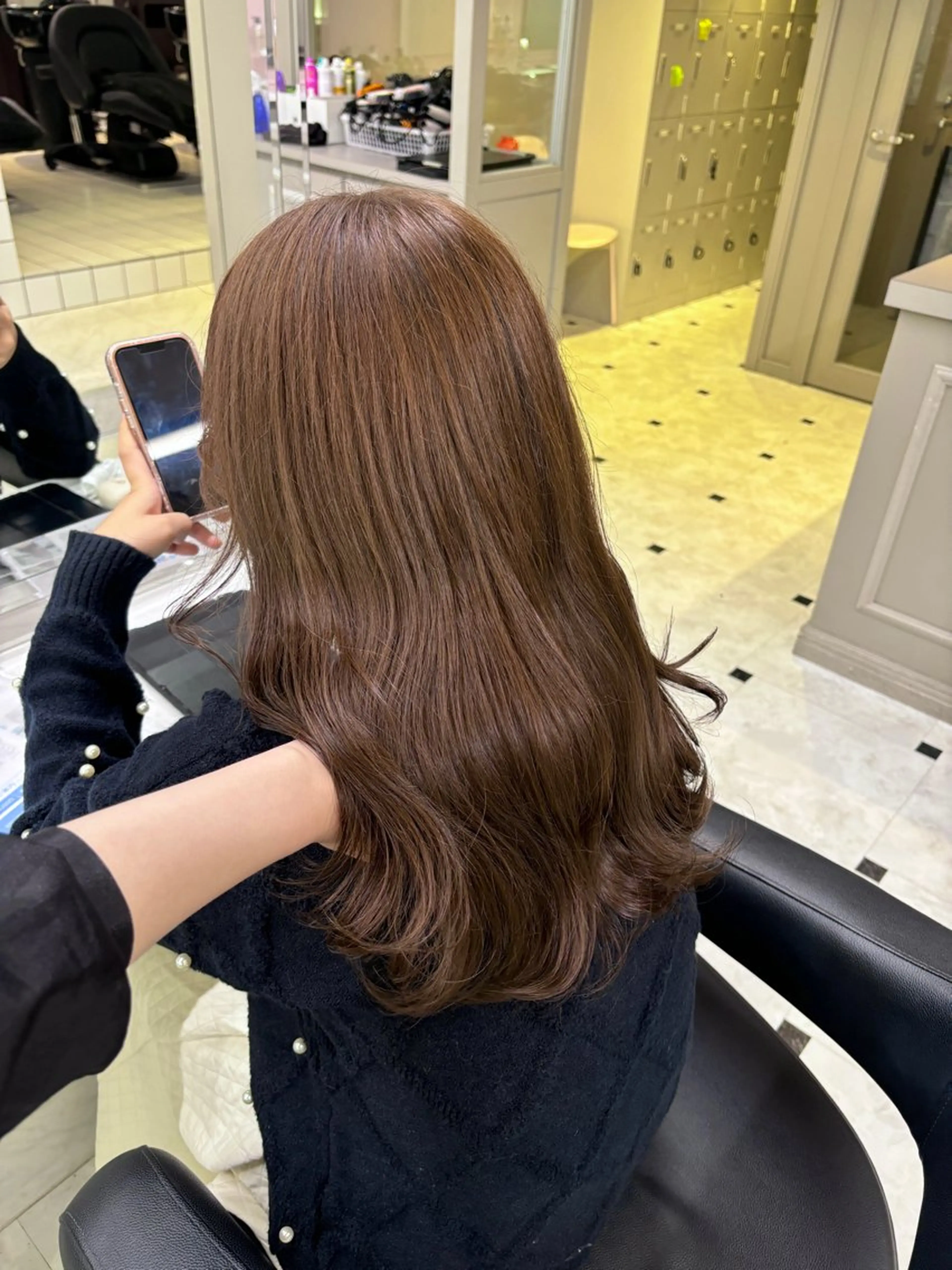 セミロング 💖ベージュ💖 MEARIのヘアスタイル