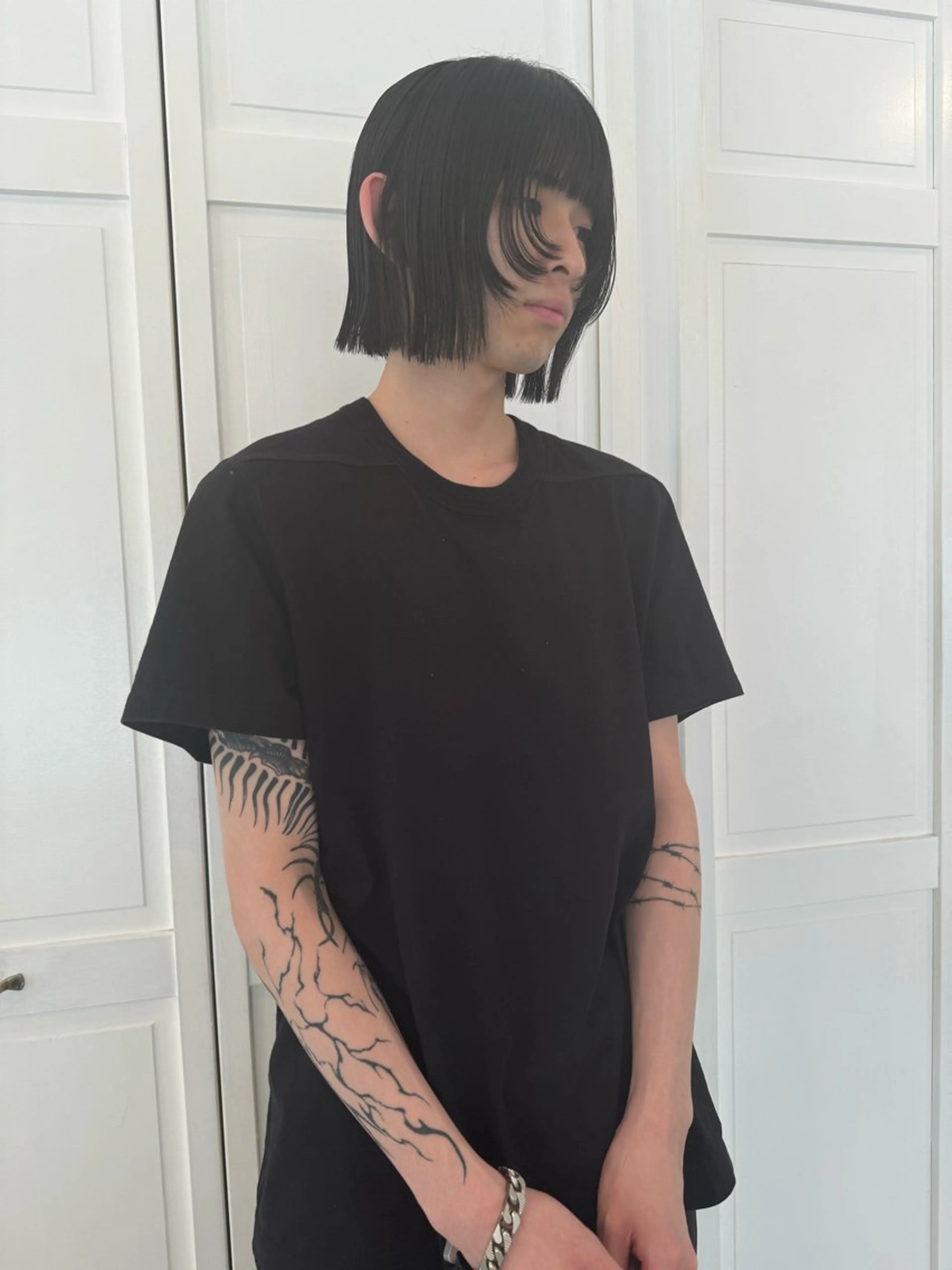 ミディアム カット ブリーチカラー🎀 韓国風/寺門美優のヘアスタイル