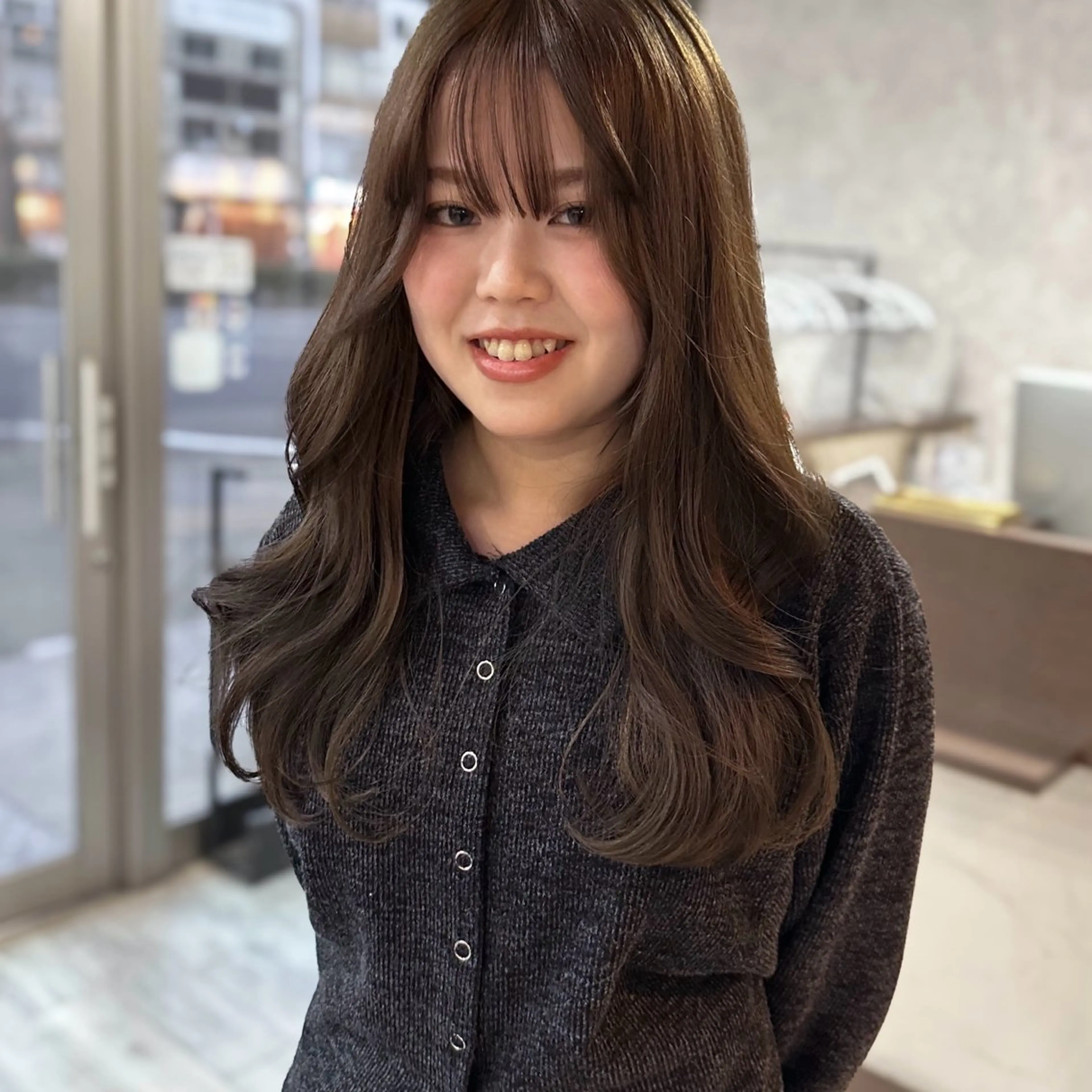 ロング カラー ベージュカラー ブリーチ モカベージュ ブリーチなしカラー 韓国風ヘア 高橋 みく/ minimのヘアスタイル