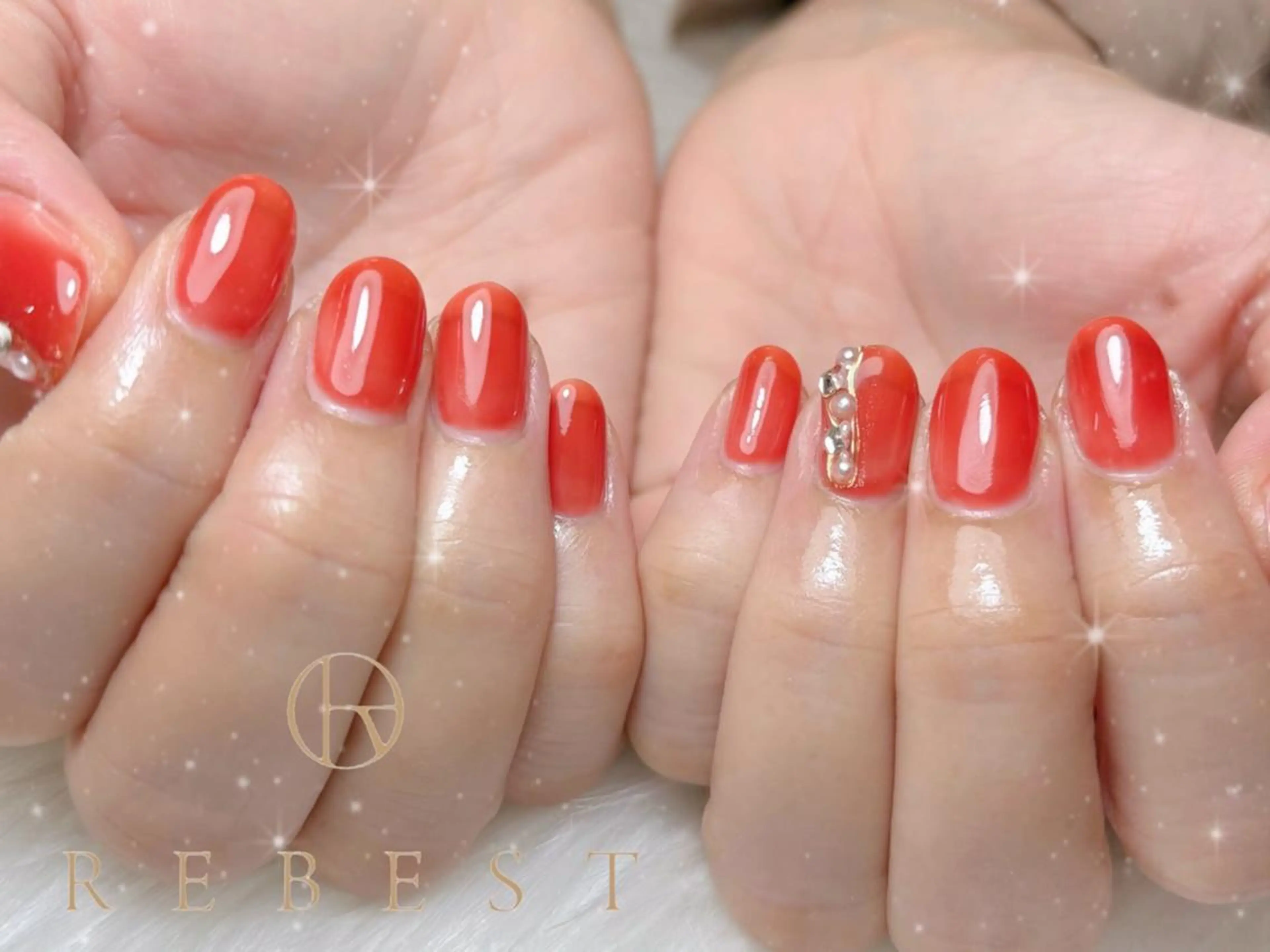 ネイル ❤️💛REBEST 京橋　nailのネイルデザイン