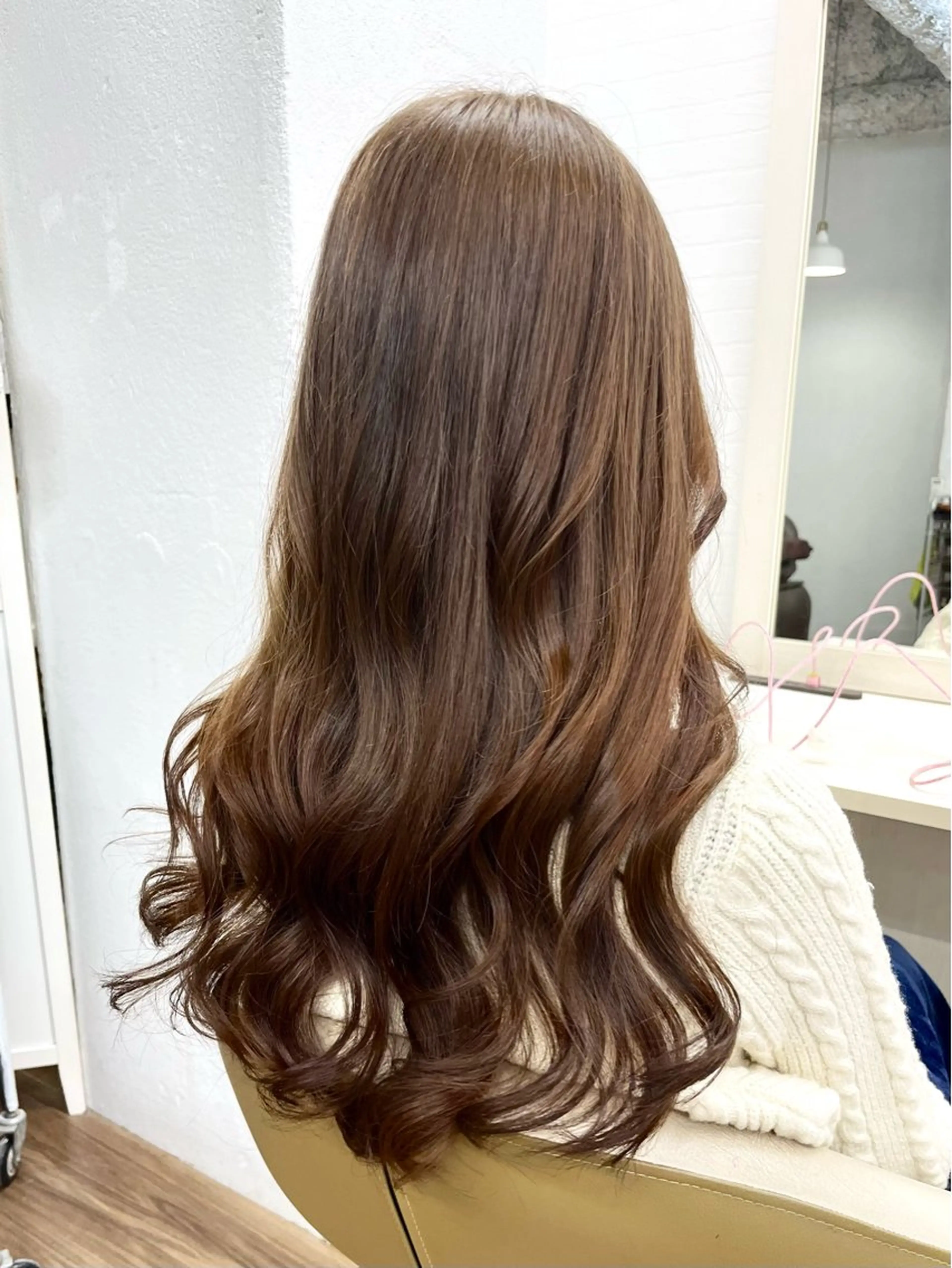 ロング カラー ブラウンカラー ショコラブラウン カット ヘアカラー トリートメント ヘッドスパ GLOSS 心斎橋 山上のヘアスタイル
