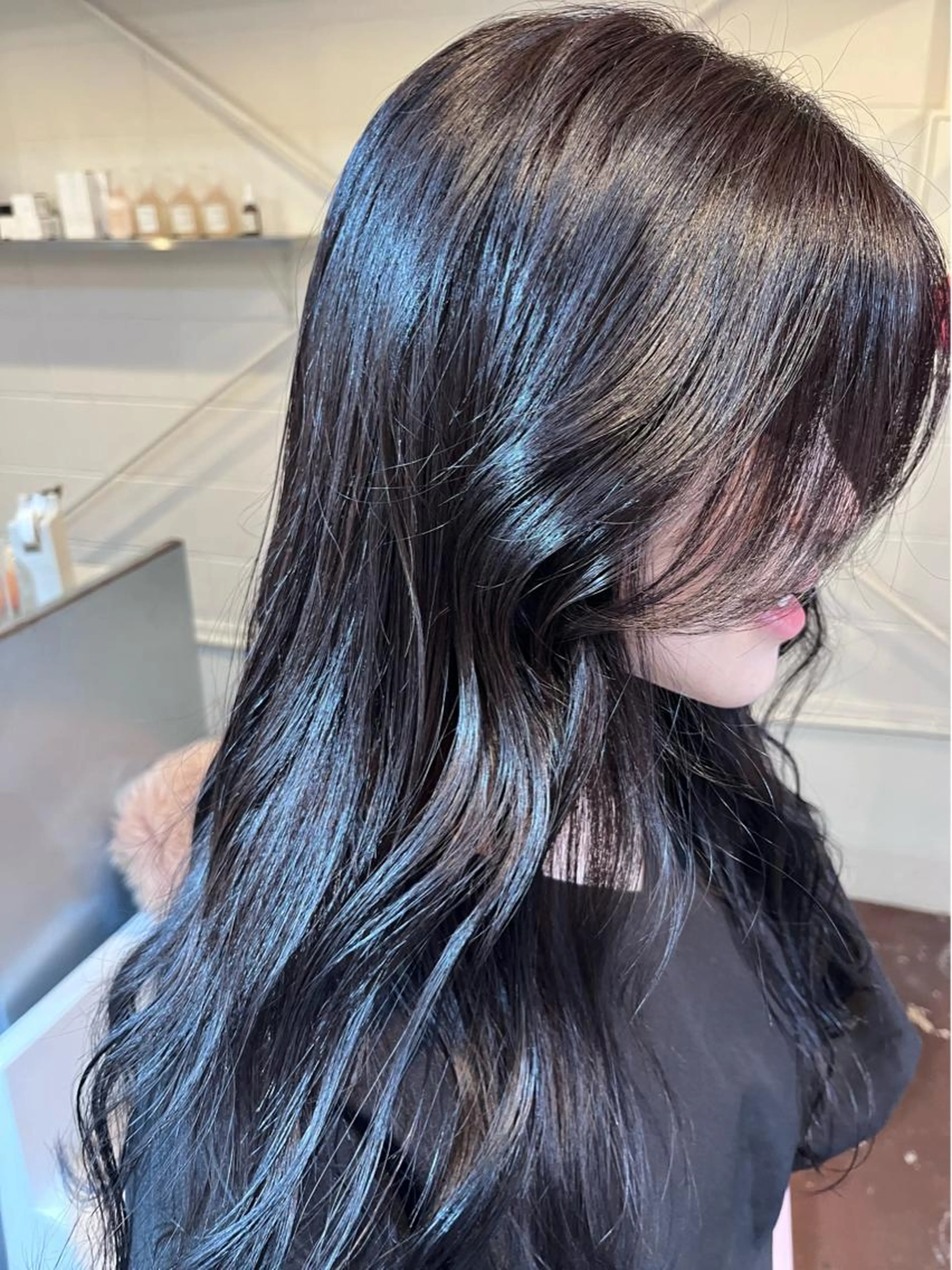 【人気🫧】黒染めじゃない透け感💫暗髪カラー🐈‍⬛の写真