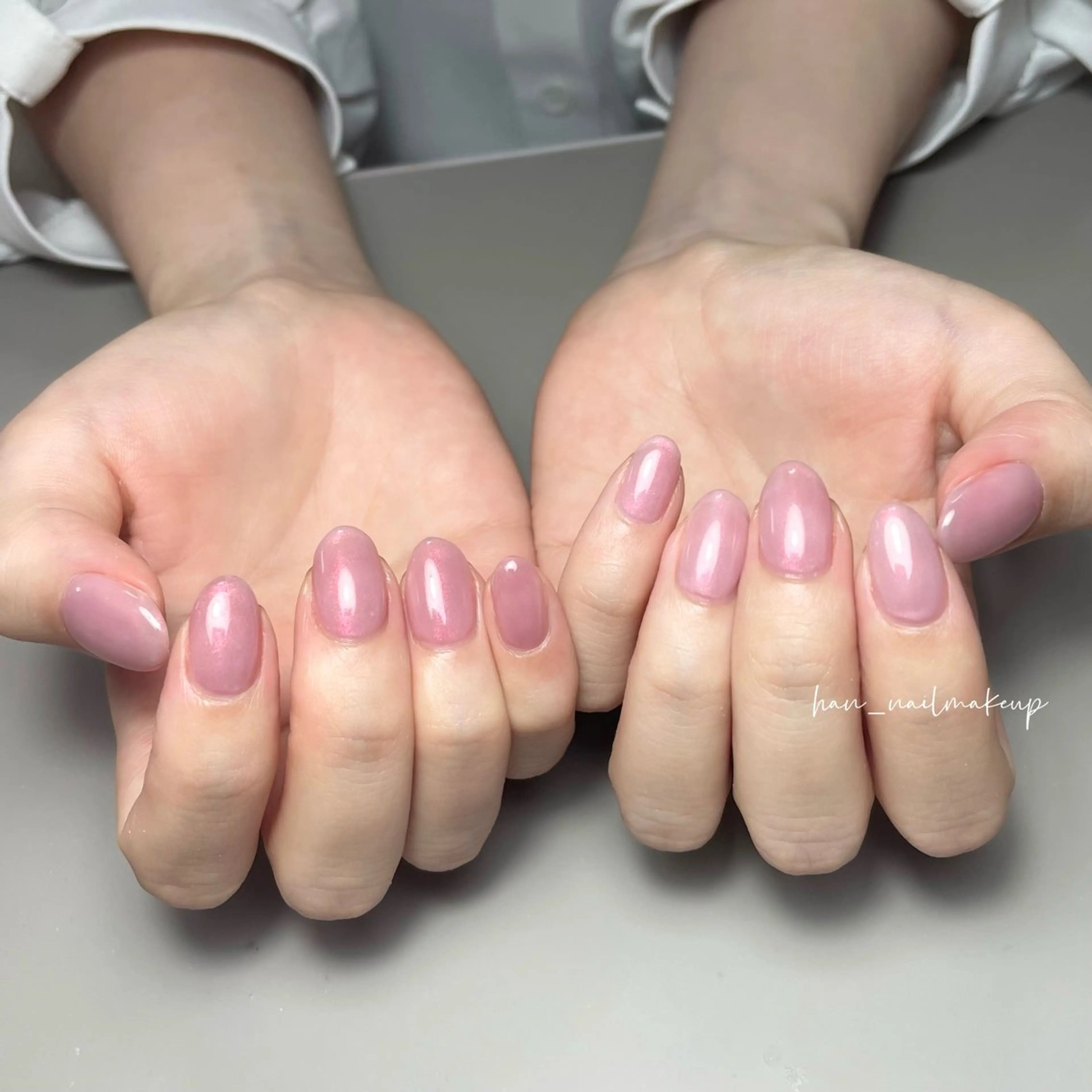 ネイル ピンク ハンドネイル Han Nail 【y&m】のネイルデザイン