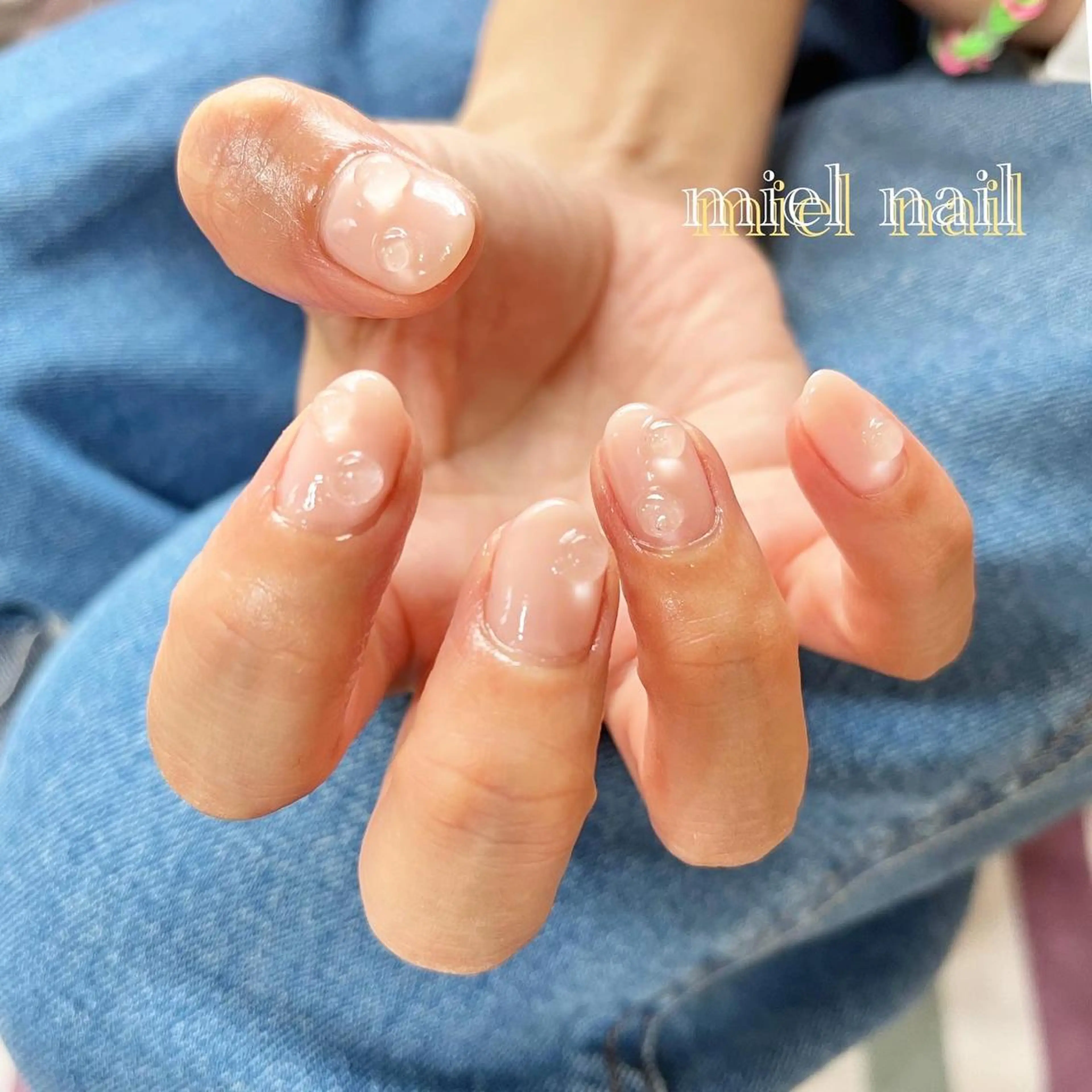 ネイル クリアネイル 持ち込み ハンドネイル miel nailのネイルデザイン