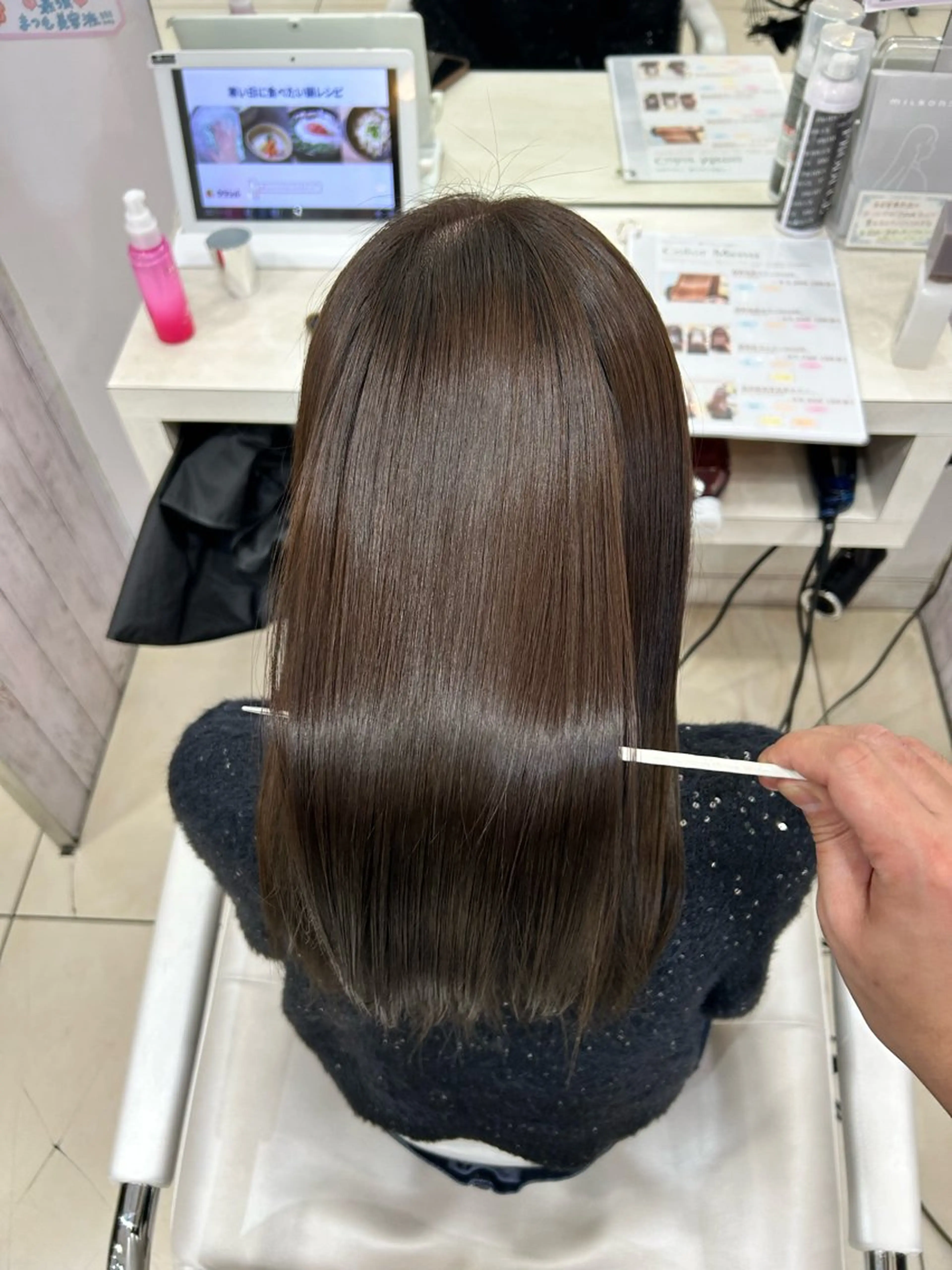 ロング ヘアカラー トリートメント 【髪質改善カラー】 瀧田嵐士🇰🇷のヘアスタイル