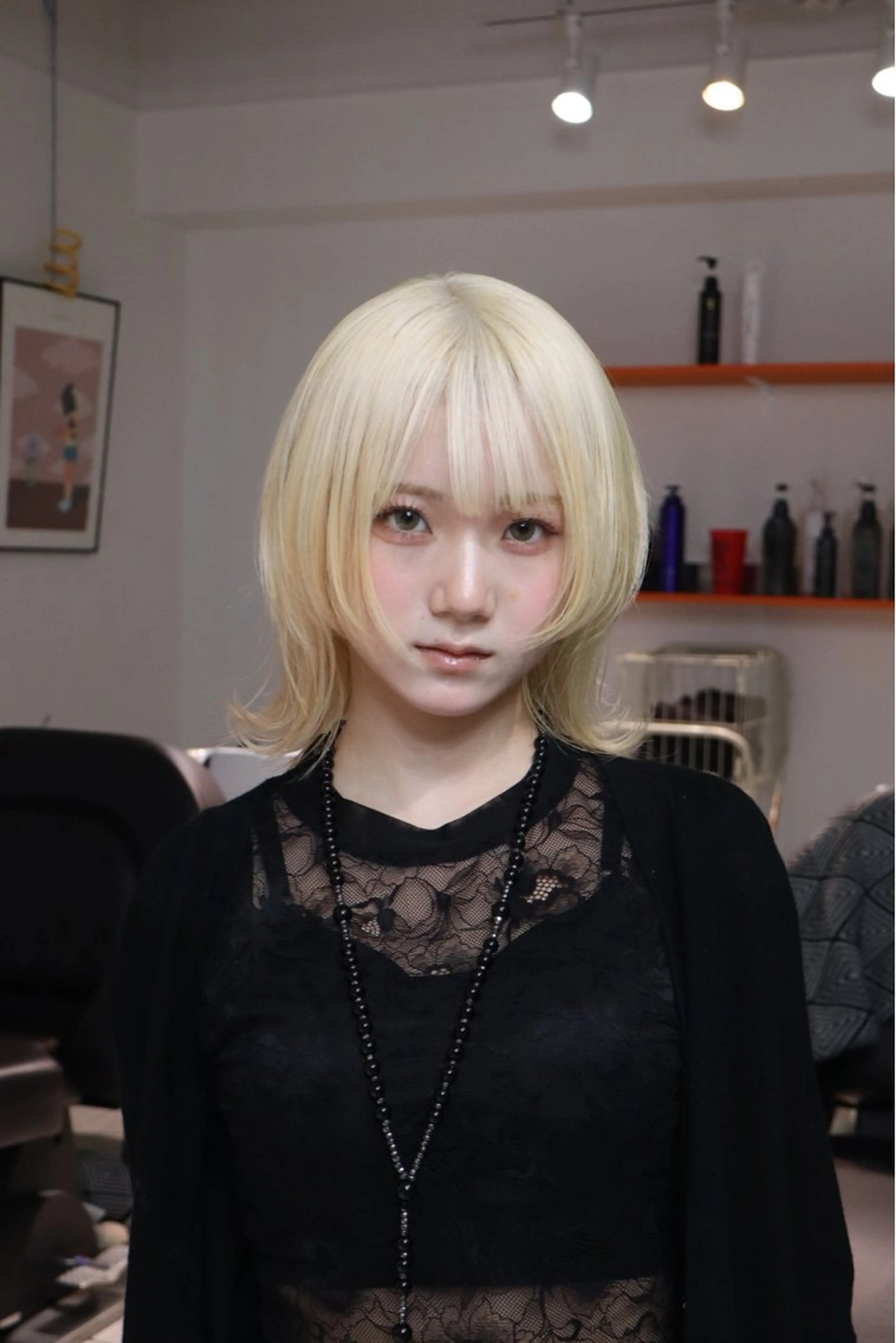 ミディアム カラー レイヤーカット /ハイトーンchaoのヘアスタイル