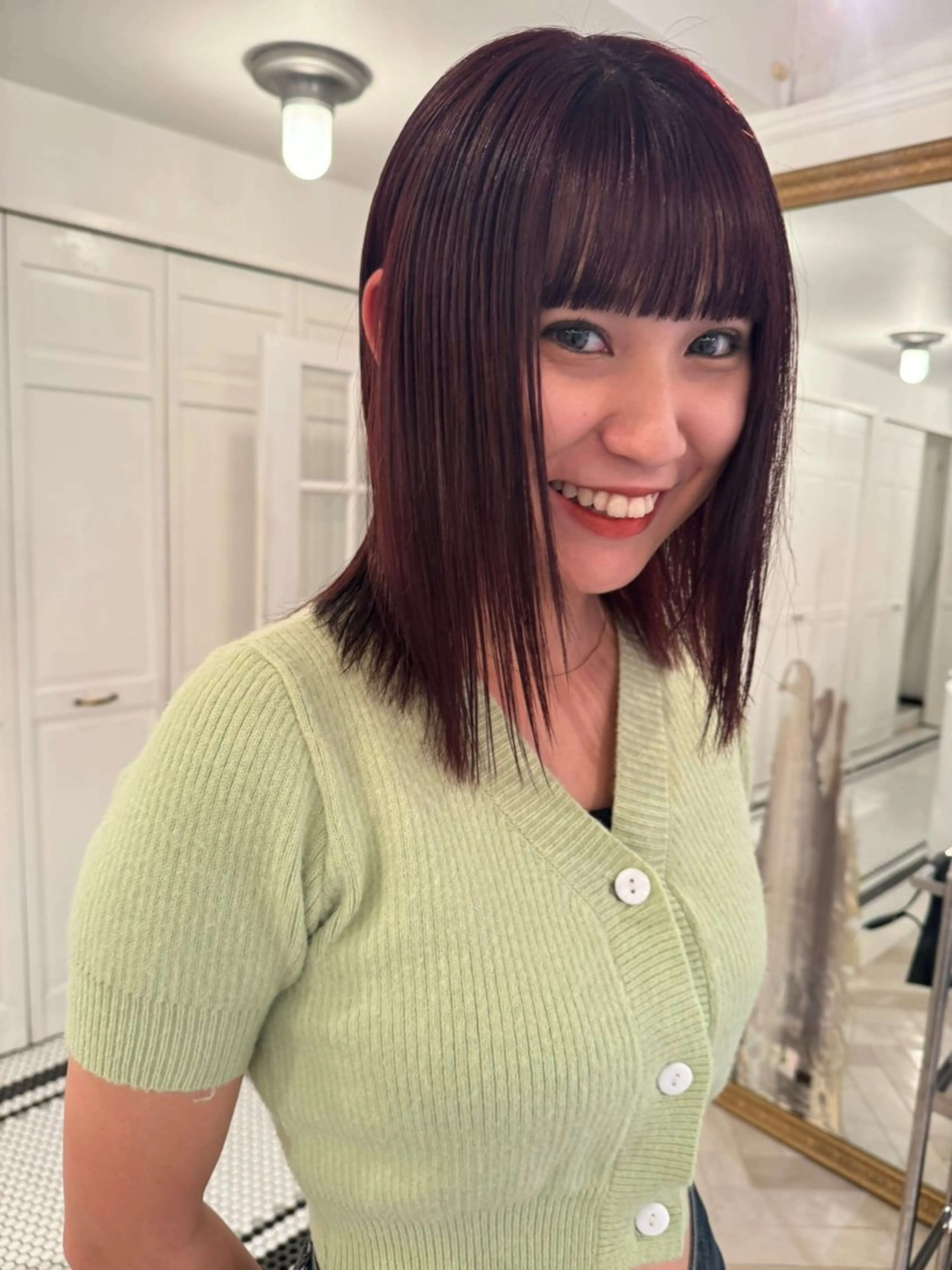 カラー ヘアカラー ブリーチカラー🎀 韓国風/寺門美優のヘアスタイル