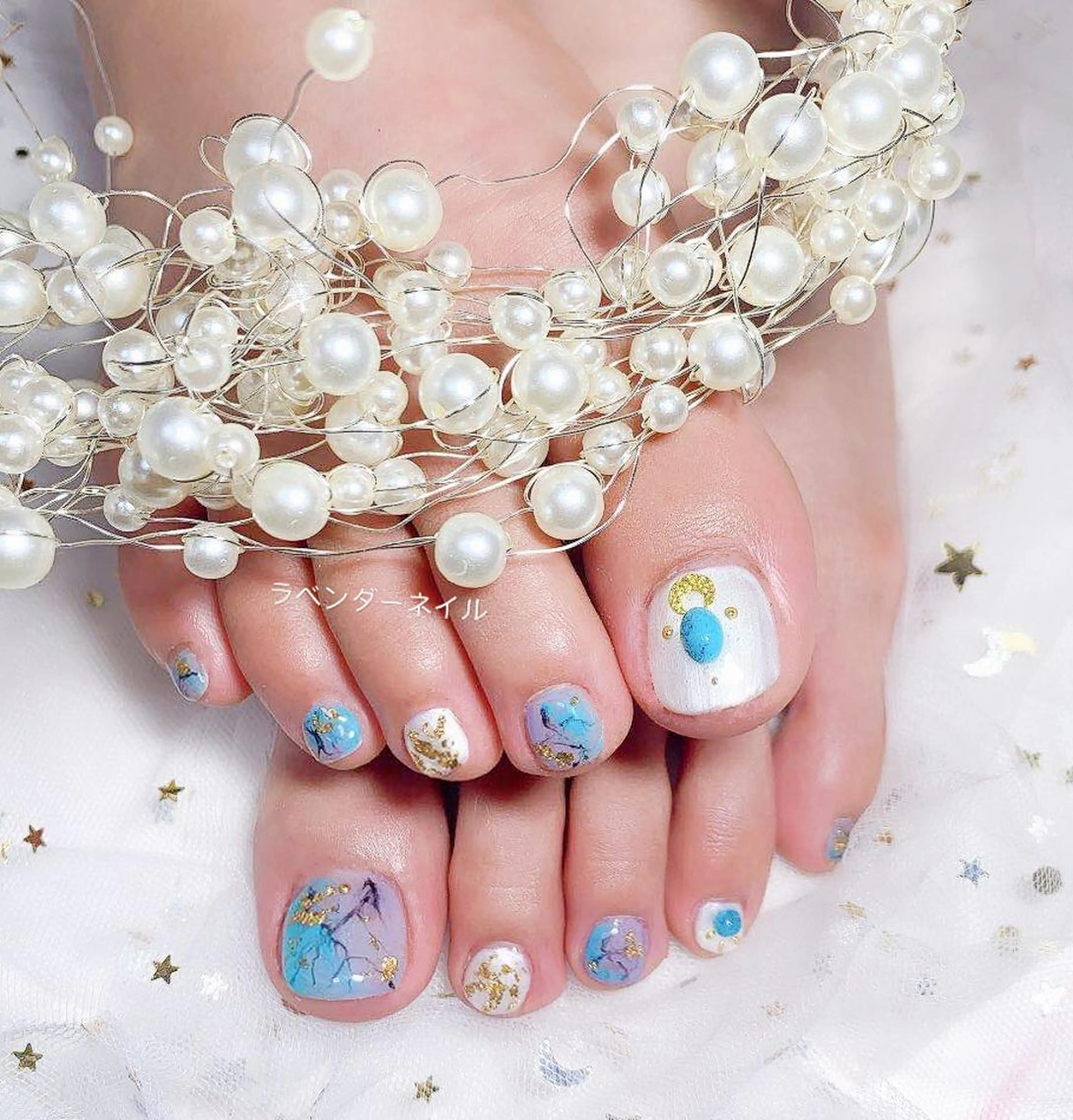 ネイル ラベンダー💖日暮里 ルル💖ネイルのネイルデザイン