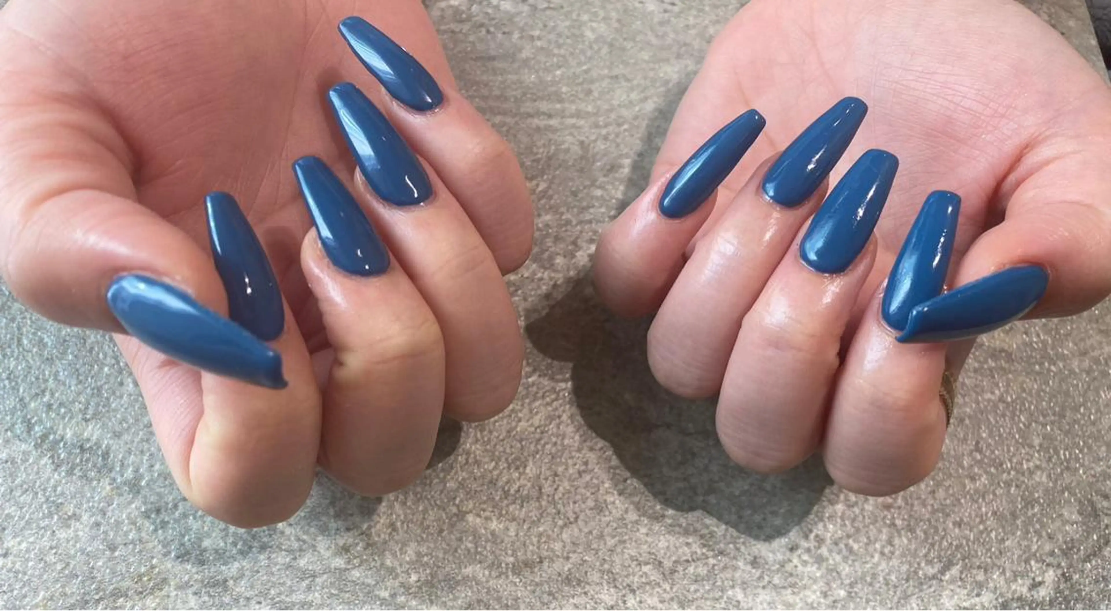 ネイル ブルー 【やり放題専門店】 スカルプ＆長さ出しのネイルデザイン