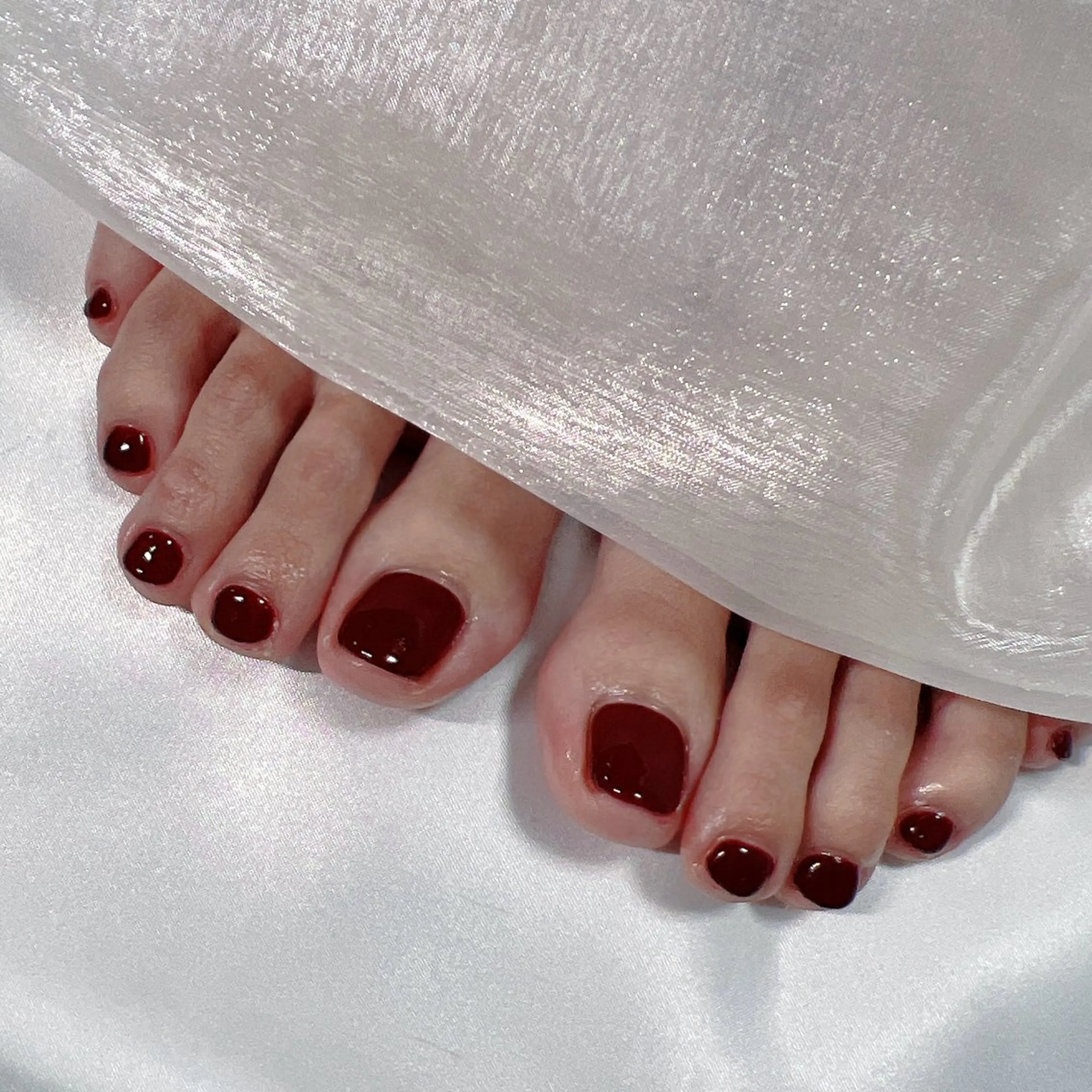 ネイル ジェルネイル 韓国ネイル ラメ(グリッター) マグネットネイル ミラーネイル フットネイル -nail salon-Reward所属・nail salon Rewardのネイルデザイン