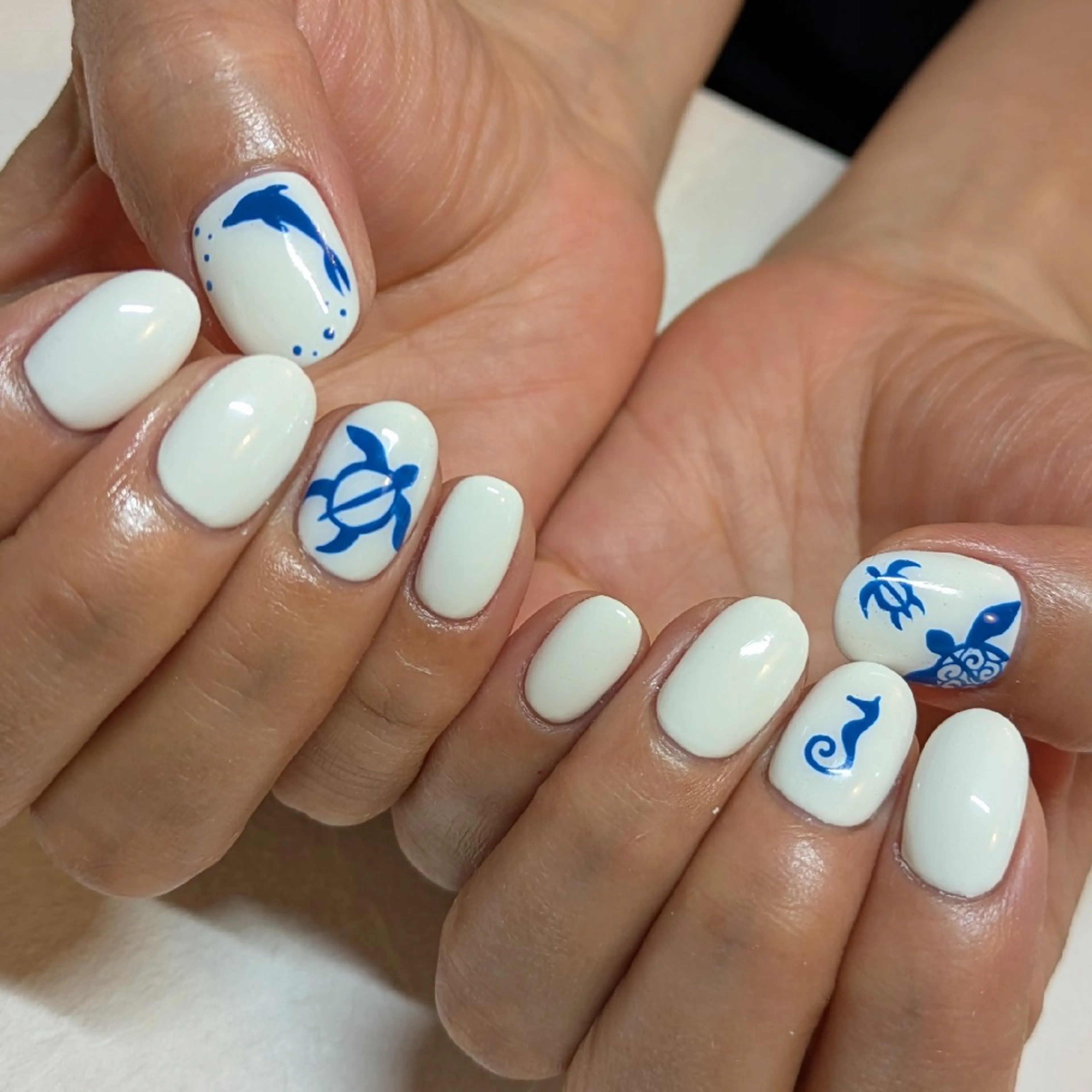 ネイル 夏ネイル ジェヌインネイル 河内のネイルデザイン