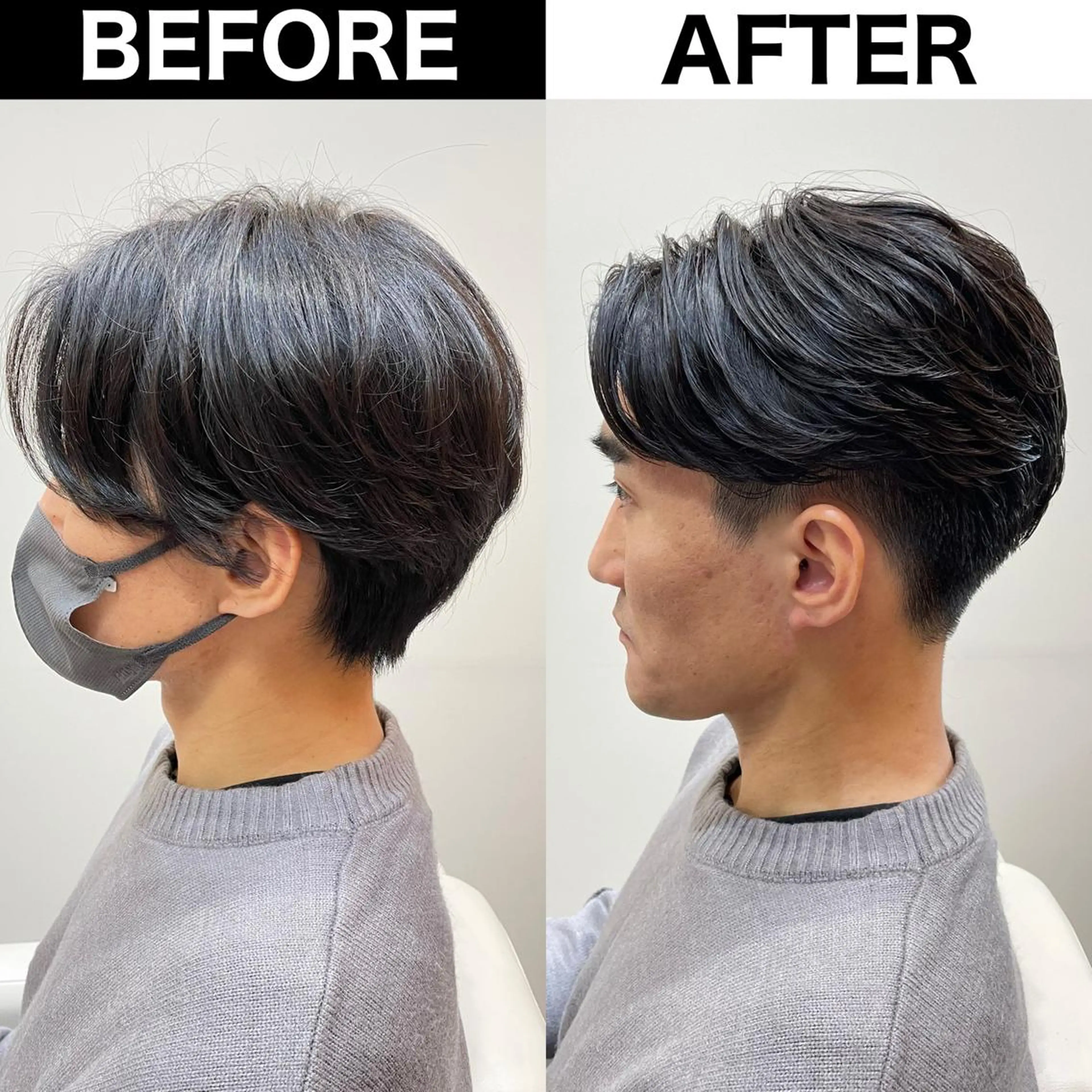 パーマ メンズ ビジネス メンズ就活ヘア メンズパーマ ツーブロック 刈り上げ カット パーマ トリートメント Soleria /ソレリア所属・メンズカットのプロ 田中慎一のヘアスタイル