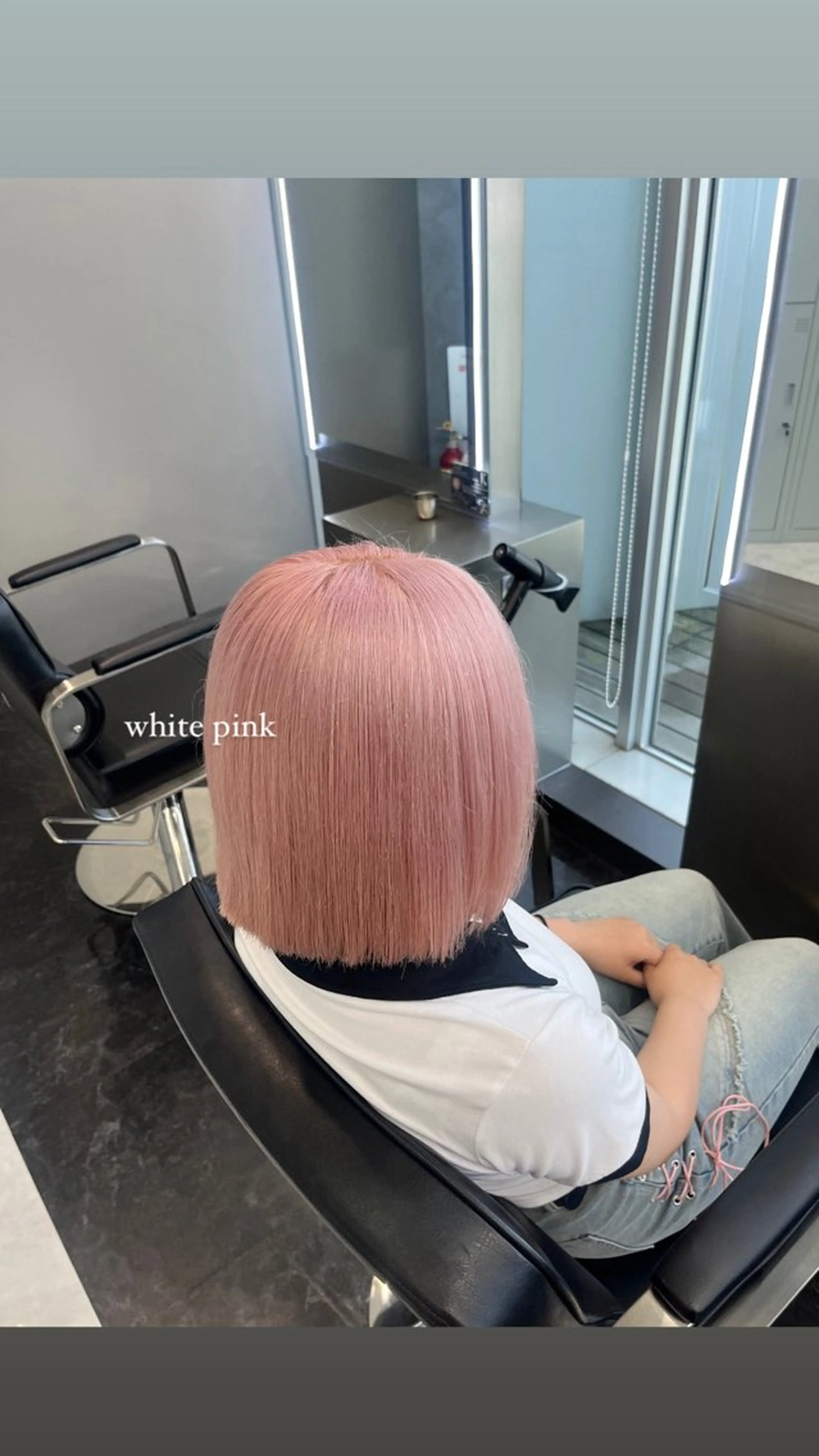 ミディアム カラー ブロンド ピンクカラー ホワイトピンク ハイトーン/透明感 髪質改善/rinaのヘアスタイル