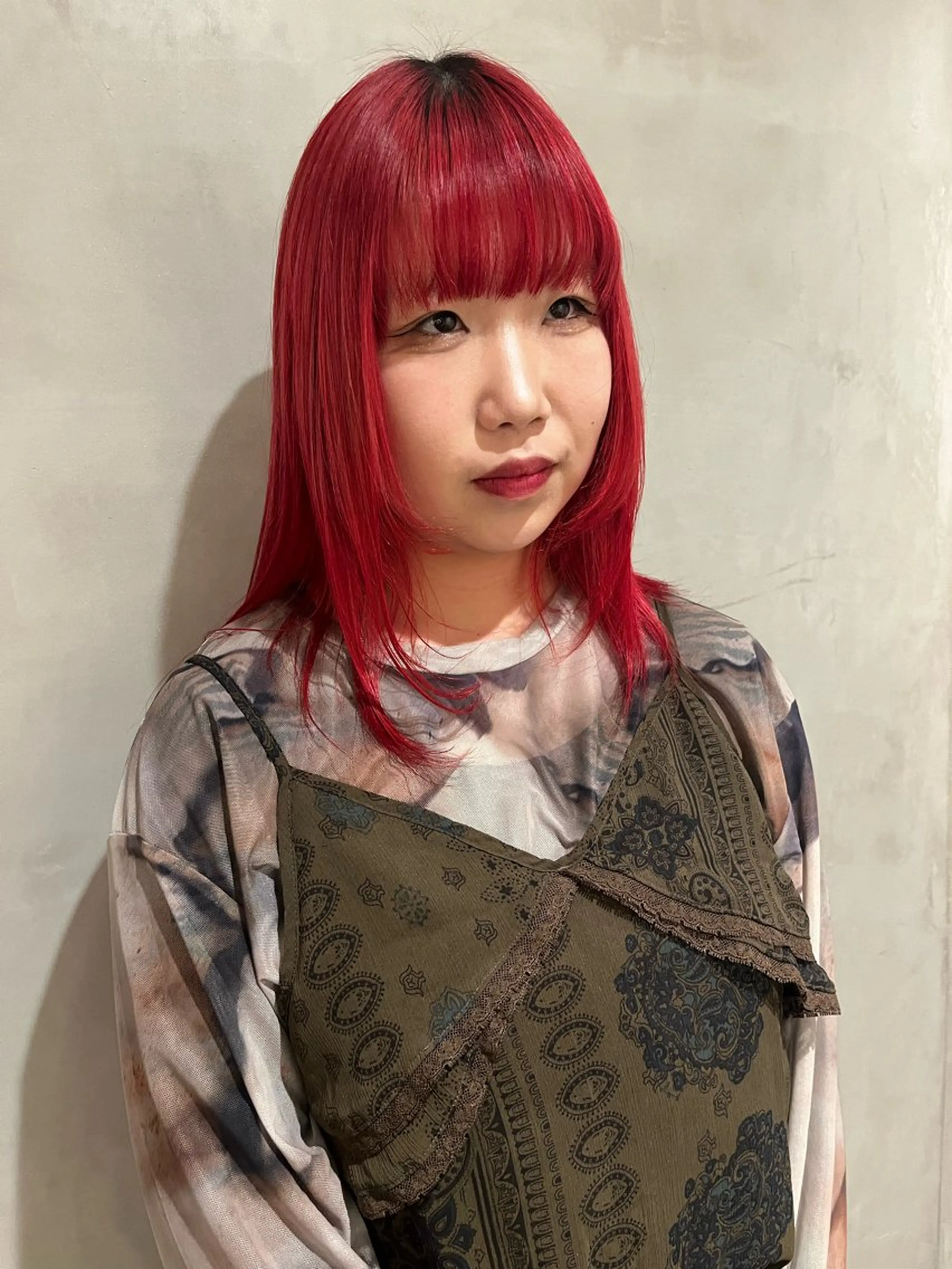 ミディアム カラー ヘアカラー トリートメント 顔まわり/暖色 可愛い特化🎀ゆうなのヘアスタイル