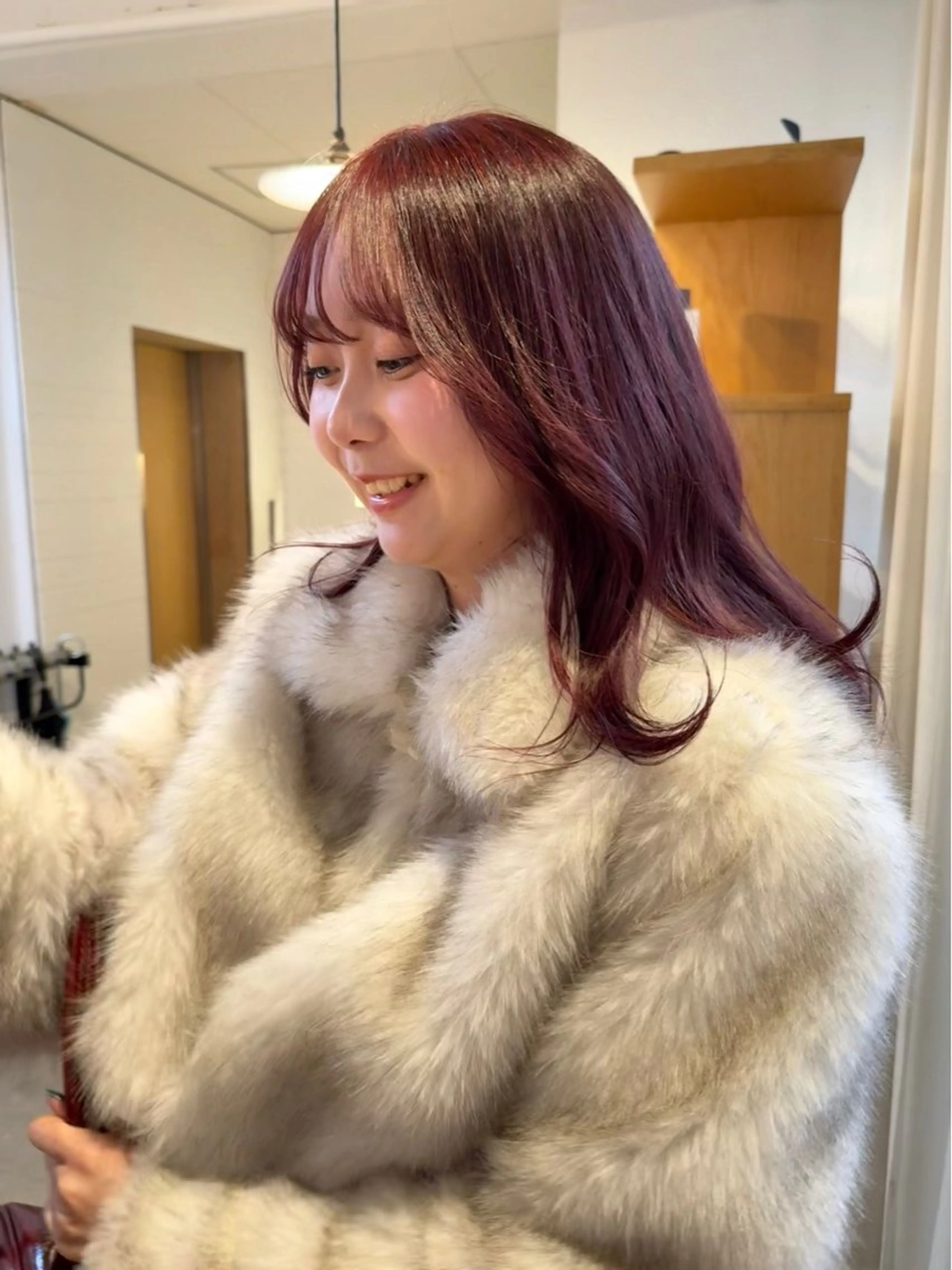 カラー YURiA レイヤー🫧暖色のヘアスタイル