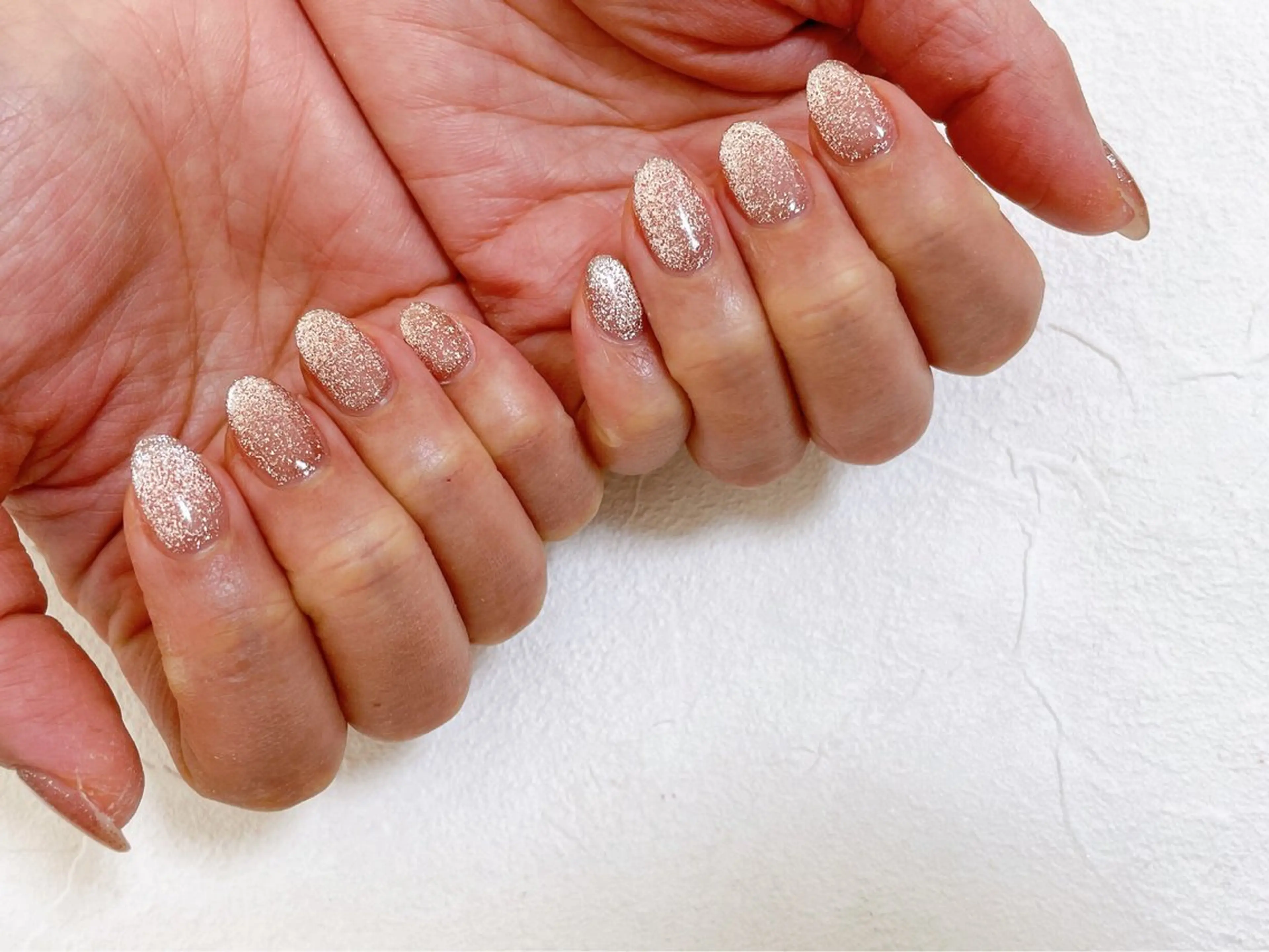 ネイル オーロラネイル フットネイル フレンチネイル ジェルネイル キラキラネイル ハンドネイル Mogu nail 二子玉川のネイルデザイン